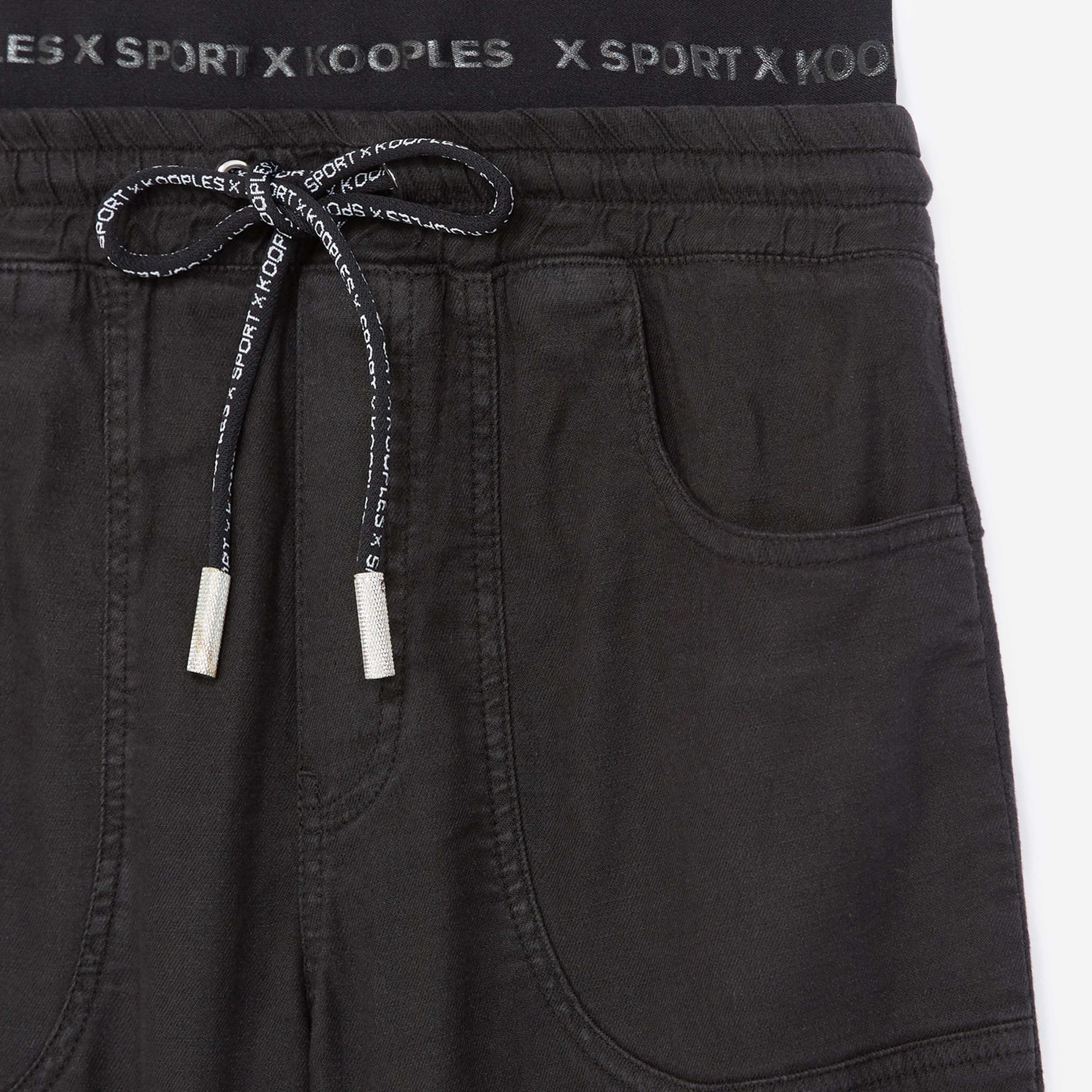 The Kooples Logolu Kadın Siyah Kargo Pantolon