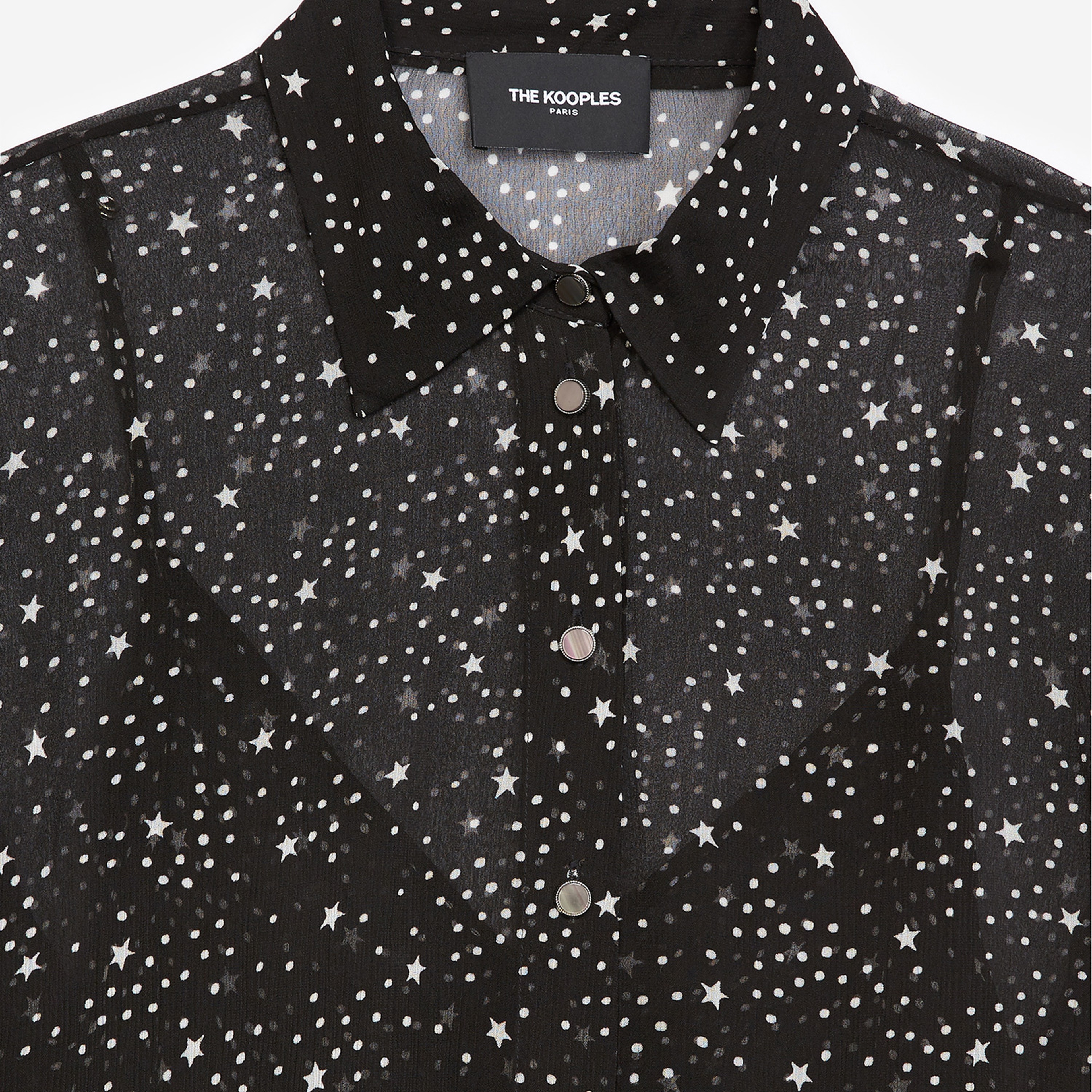 The Kooples Yıldız Baskılı Kadın Siyah Gömlek