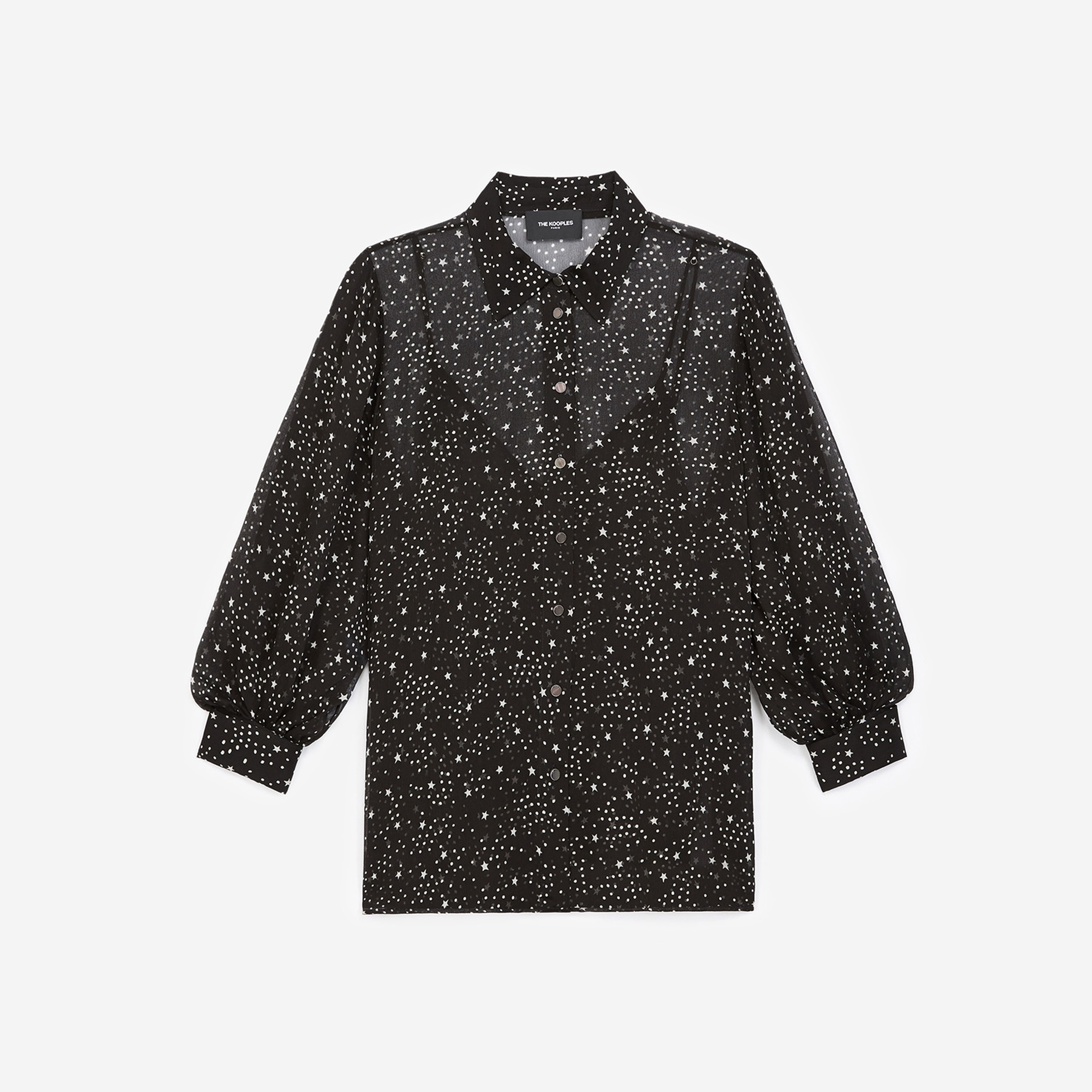 The Kooples Yıldız Baskılı Kadın Siyah Gömlek