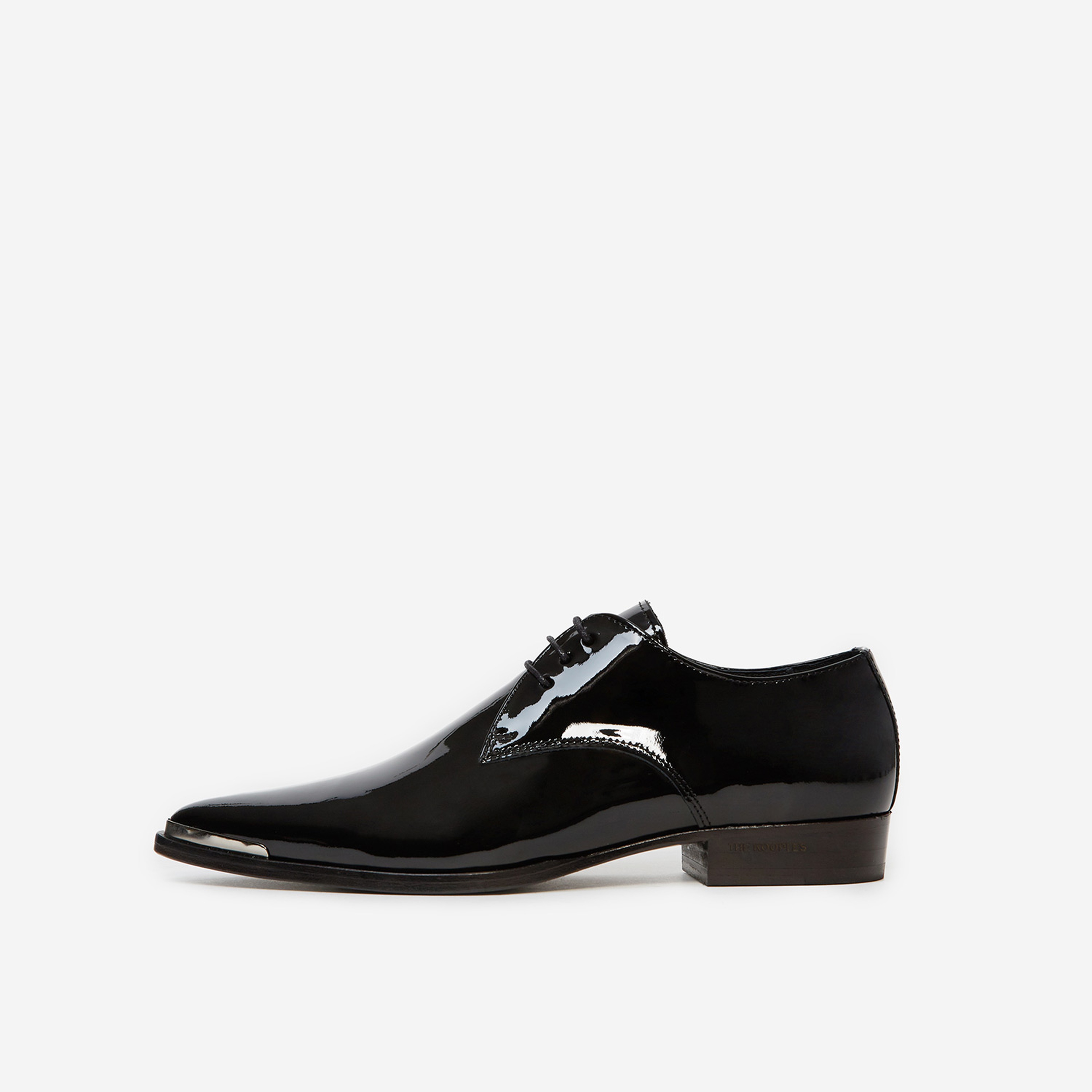 The Kooples Kadın Siyah Rugan Deri Derby Ayakkabı