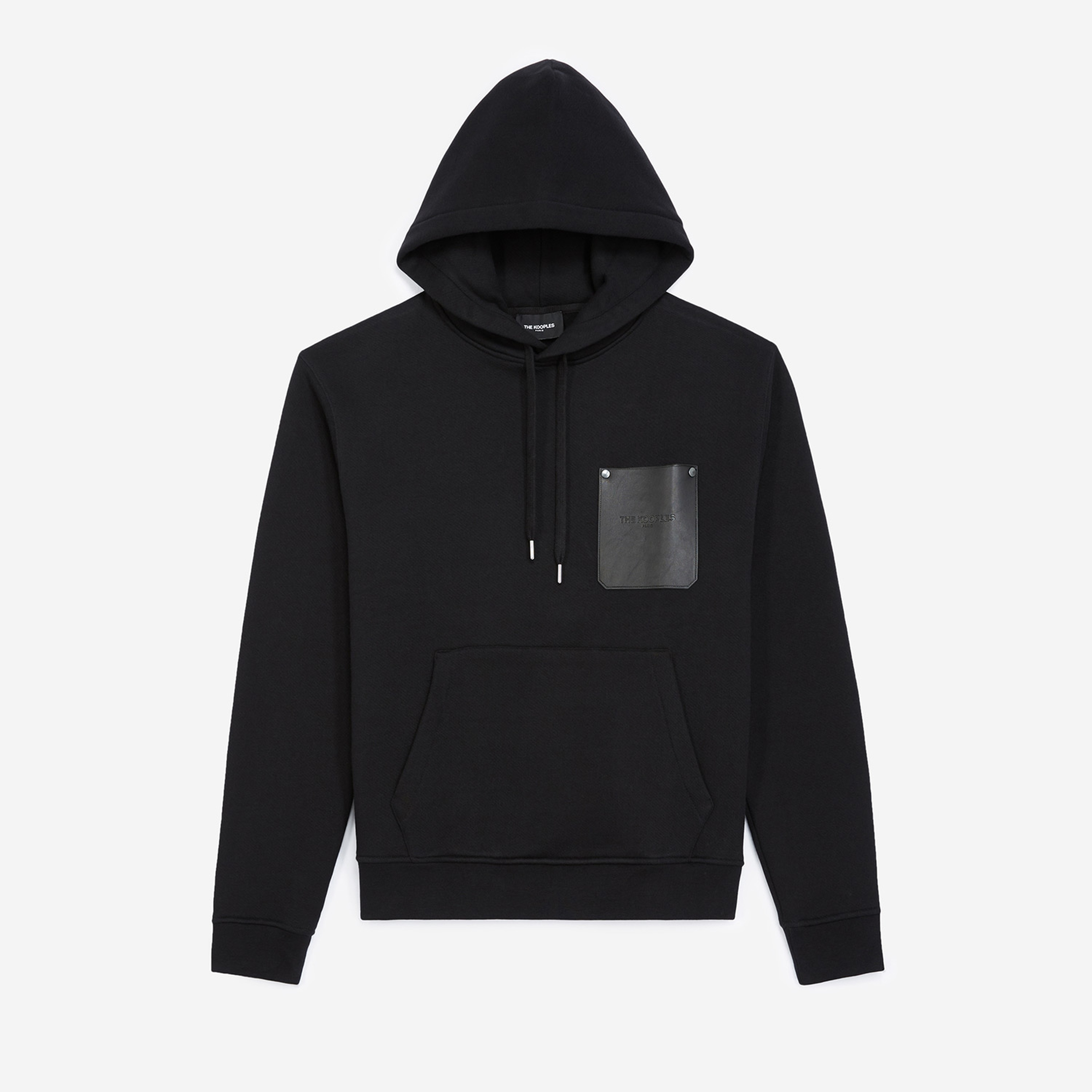 The Kooples Erkek Siyah Kapüşonlu Sweatshırt