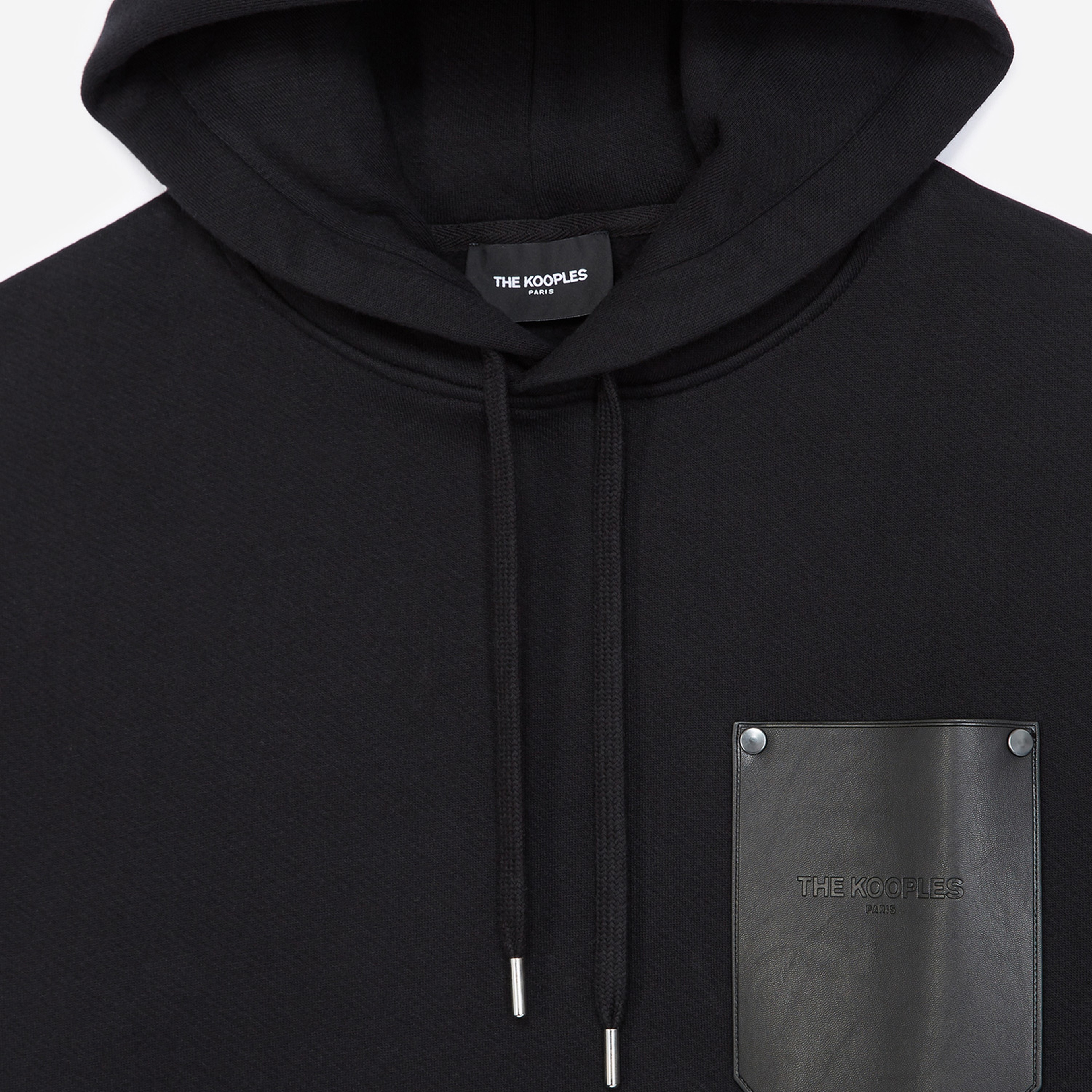 The Kooples Erkek Siyah Kapüşonlu Sweatshırt