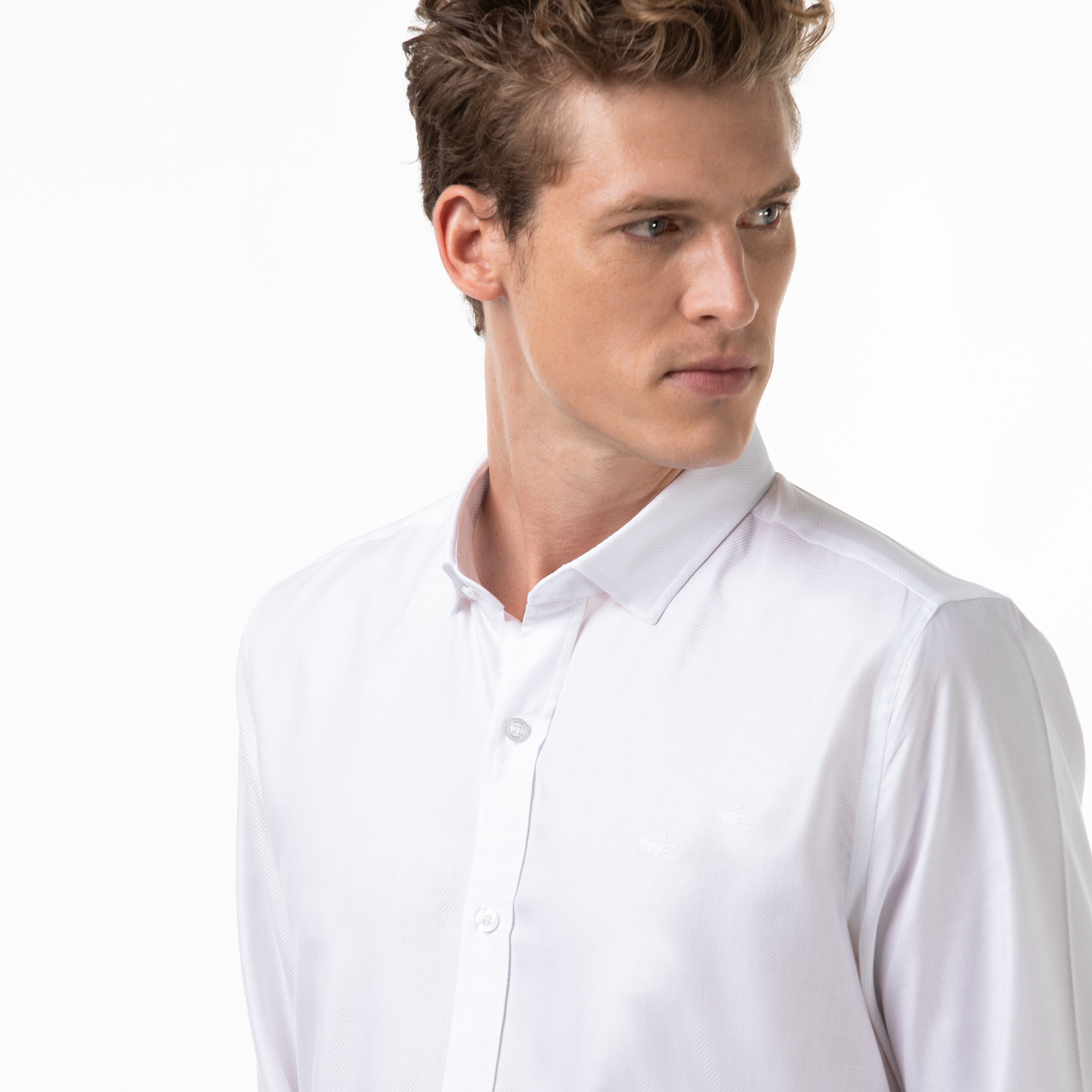 Lacoste Erkek Slim Fit Beyaz Gömlek