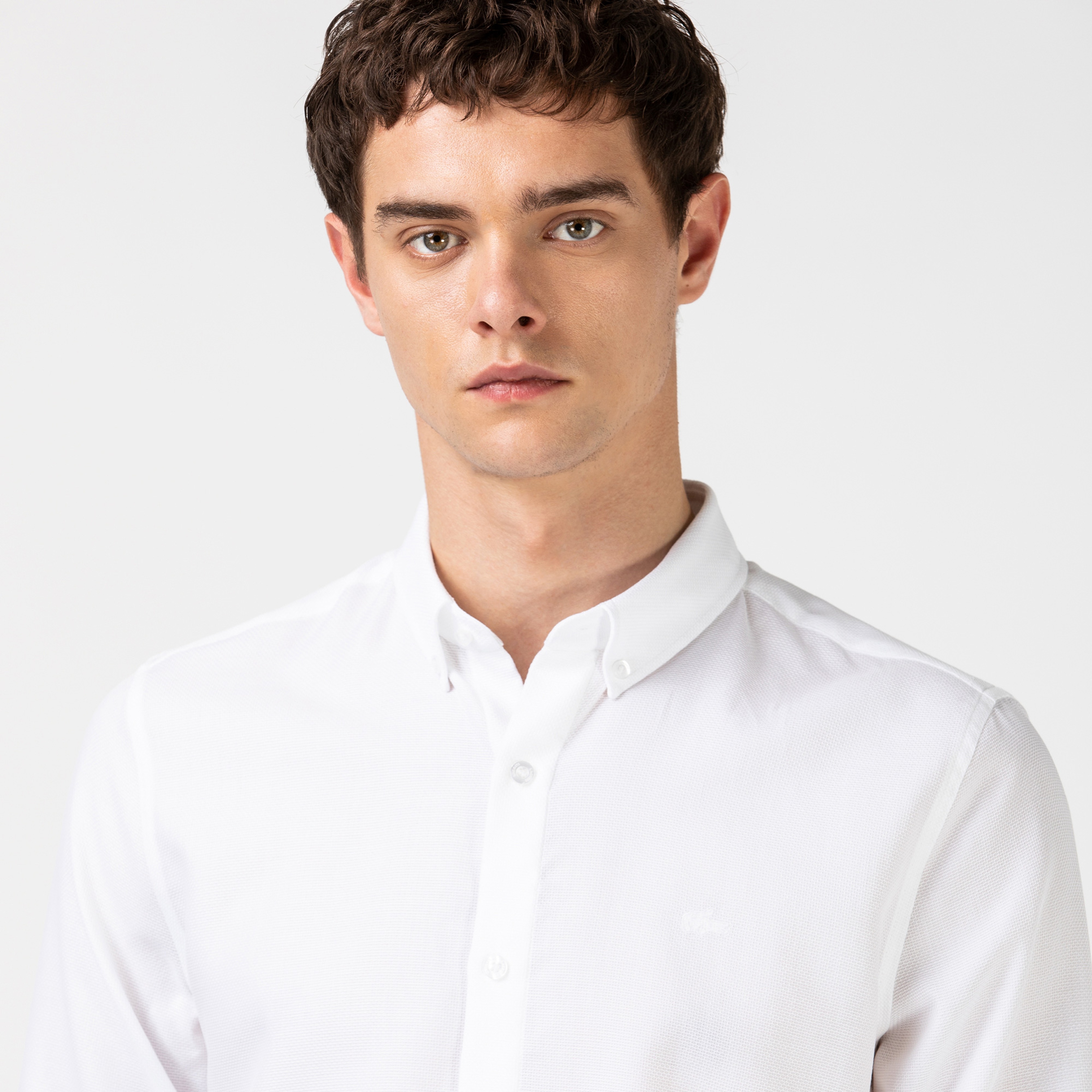 Lacoste Erkek Slim Fit Beyaz Gömlek