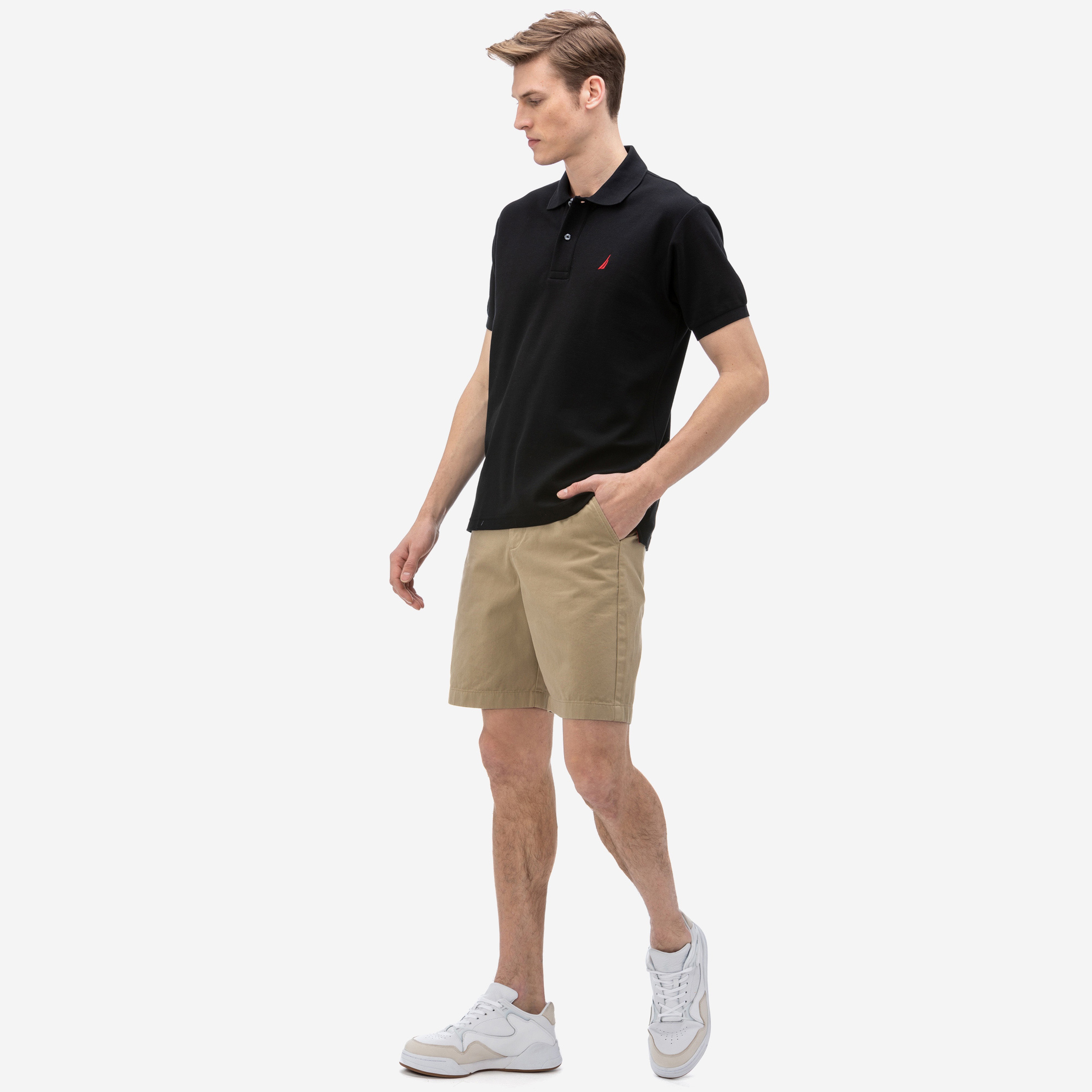 Nautica Erkek Slim Fit Kahverengi Bermuda Şort