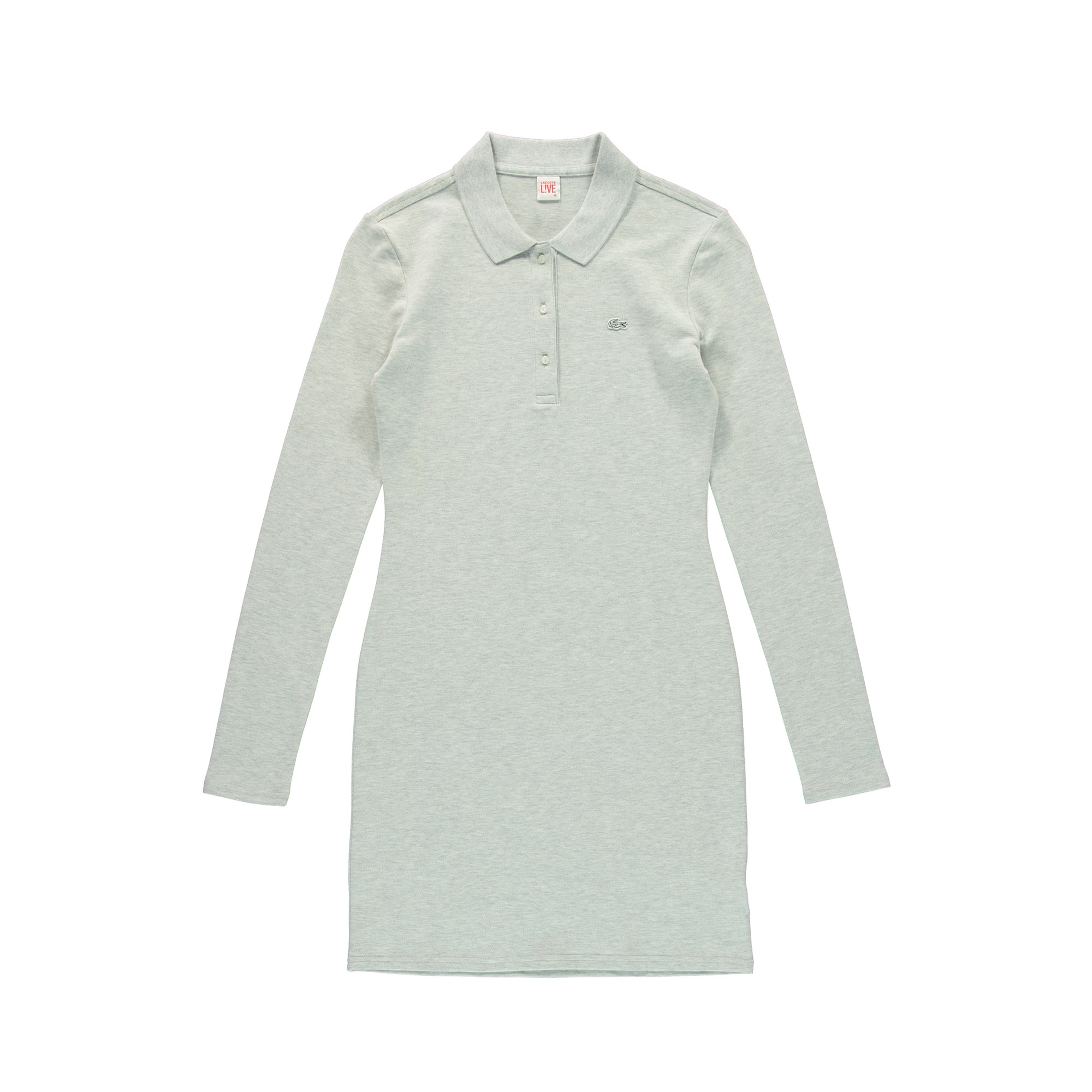 Lacoste Uzun Kollu Gri Elbise