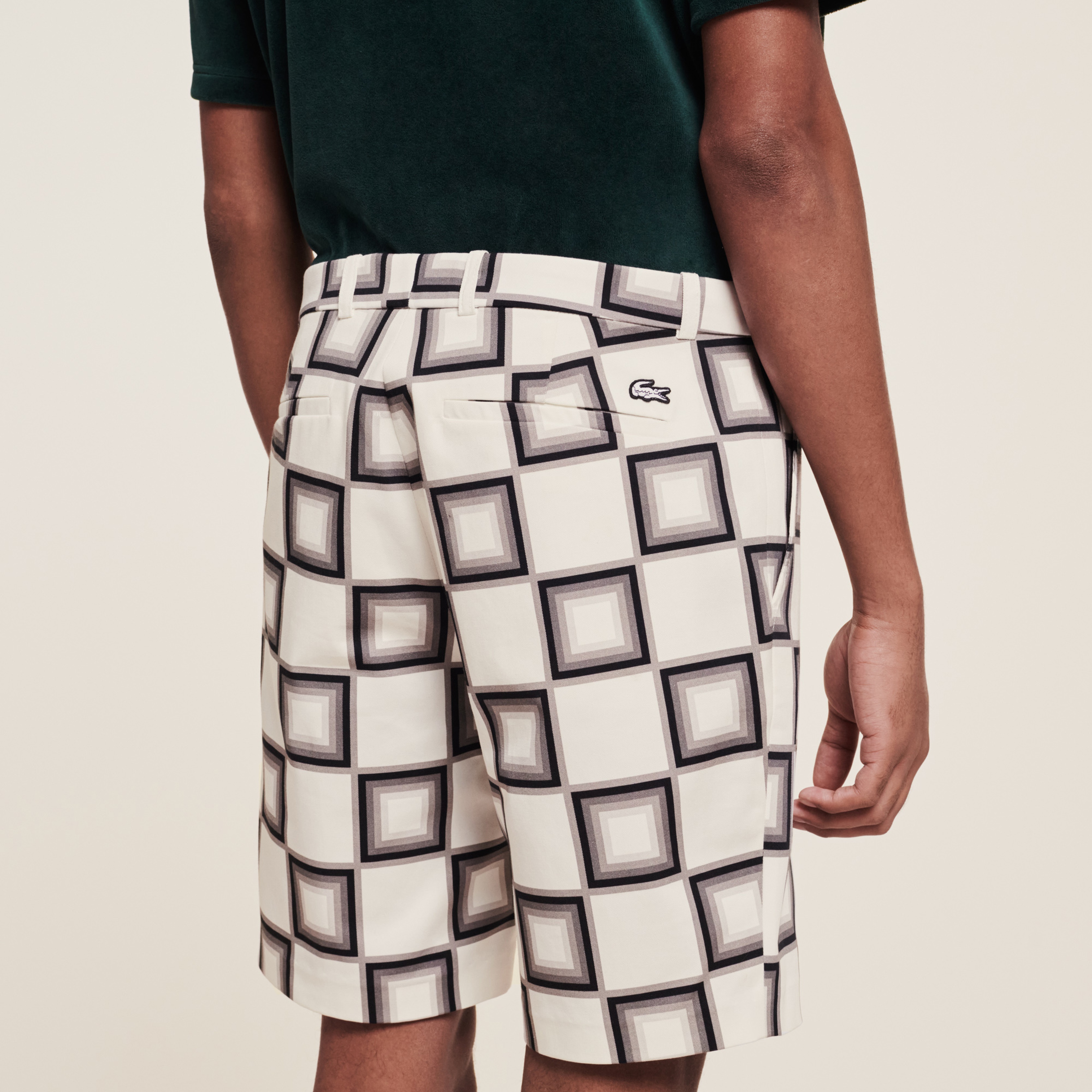 Lacoste X Ricky Regal Erkek Siyah - Beyaz Bermuda Şort