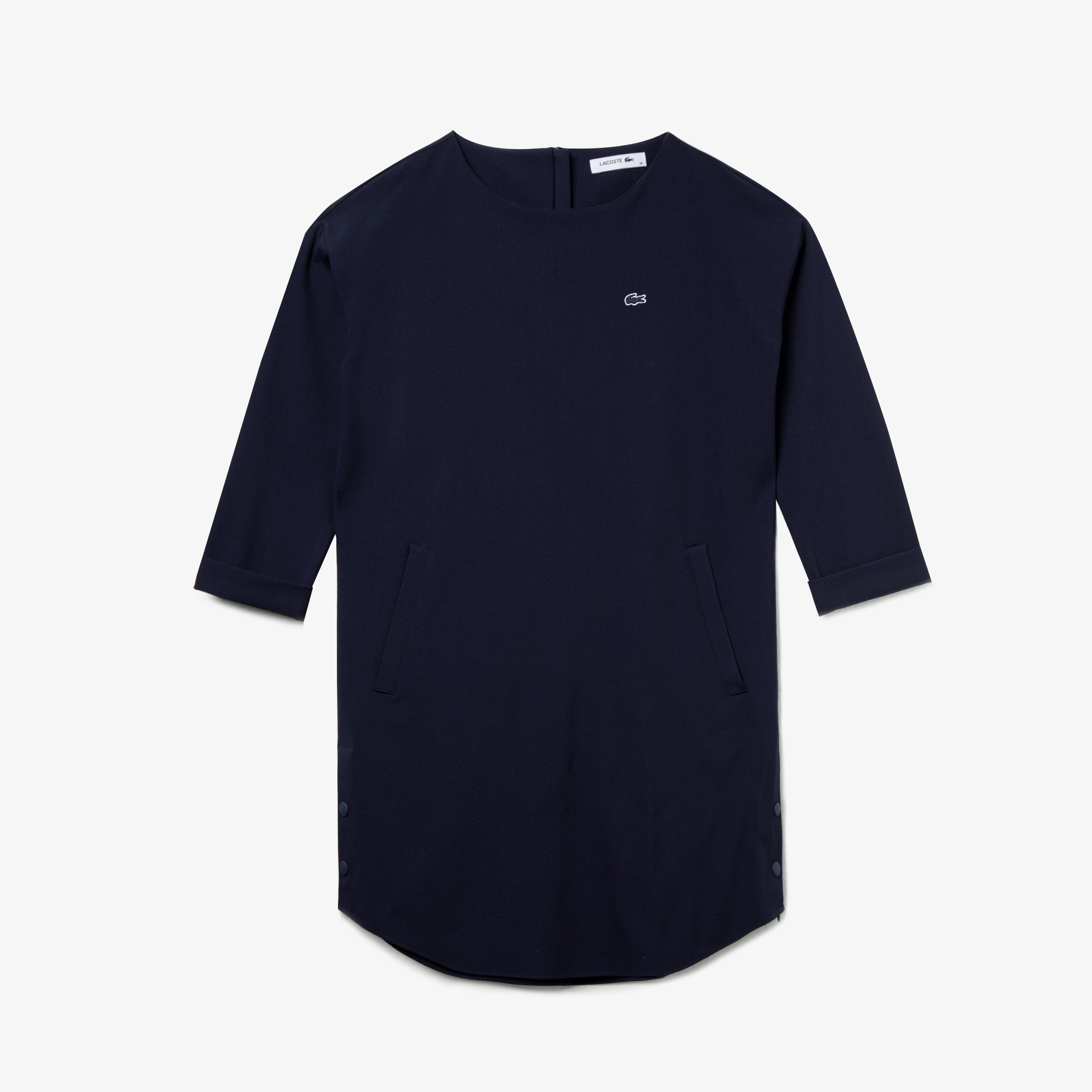 Lacoste Kadın Bisiklet Yaka Truvakar Kollu Lacivert Elbise