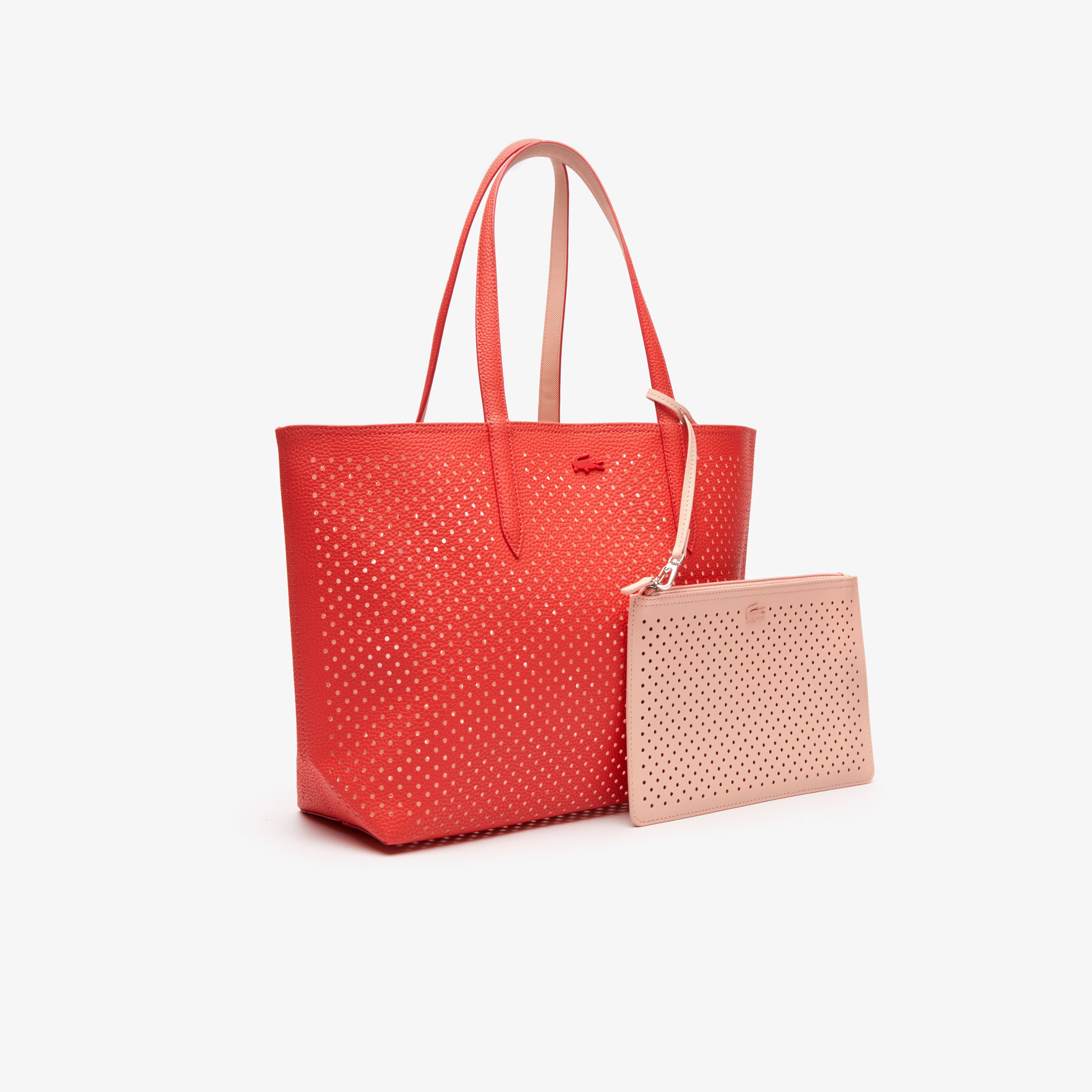 Lacoste Anna Fantaisie Kırmızı - Pudra Çift Taraflı Çanta