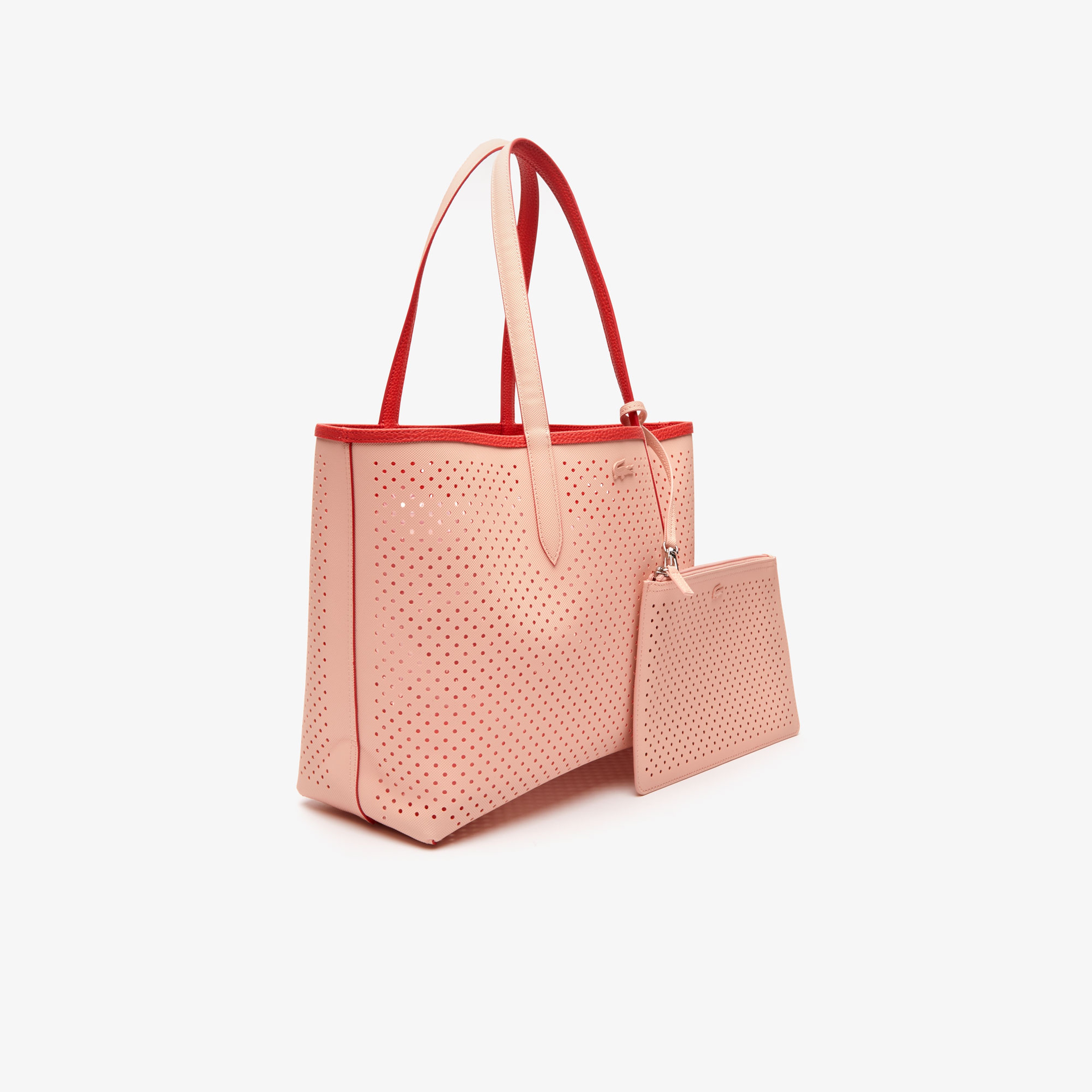 Lacoste Anna Fantaisie Kırmızı - Pudra Çift Taraflı Çanta