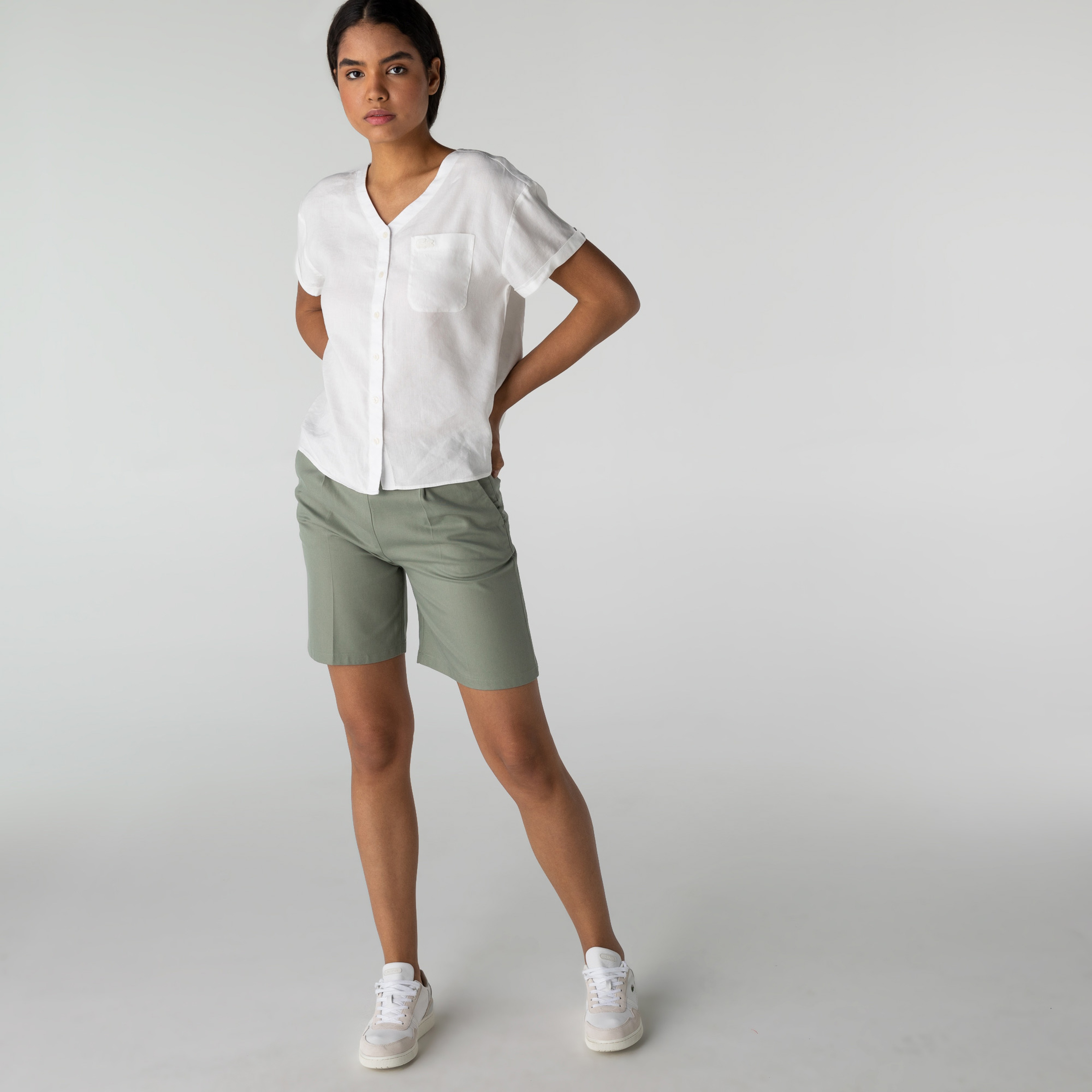 Lacoste Kadın Haki Şort