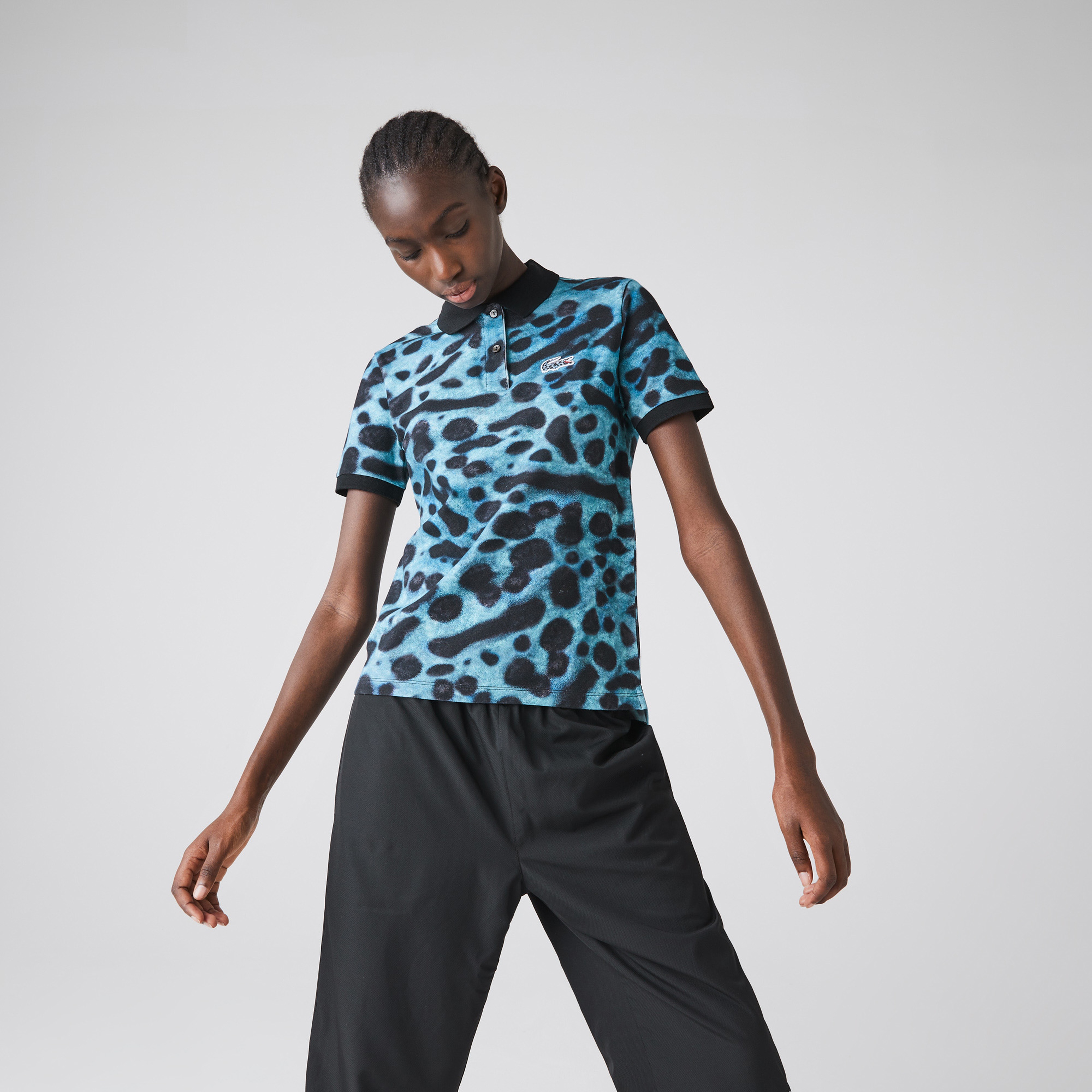 Lacoste x National Geographic Kadın Baskılı Renkli Polo