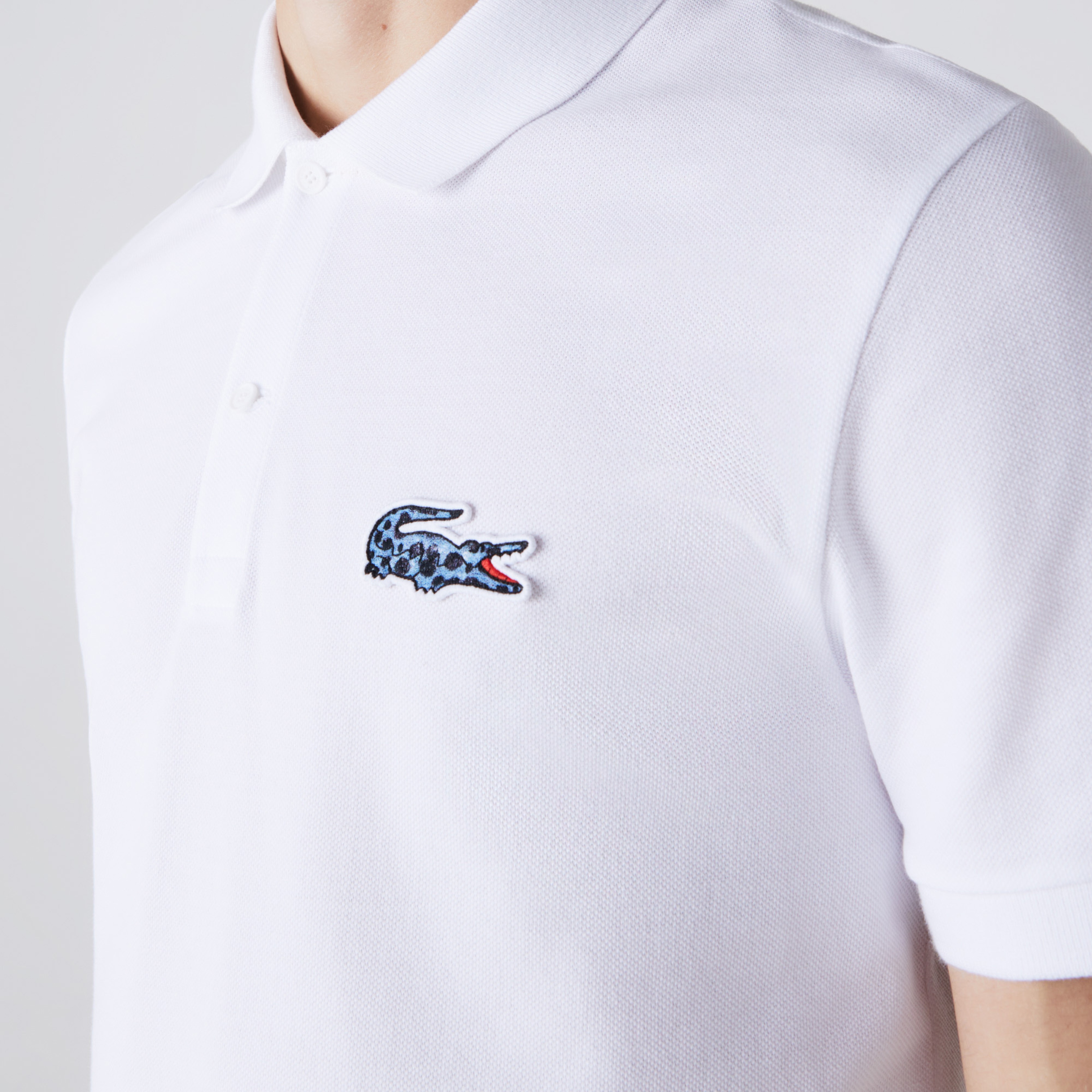 Lacoste x National Geographic Erkek Regular Fit Beyaz Polo2