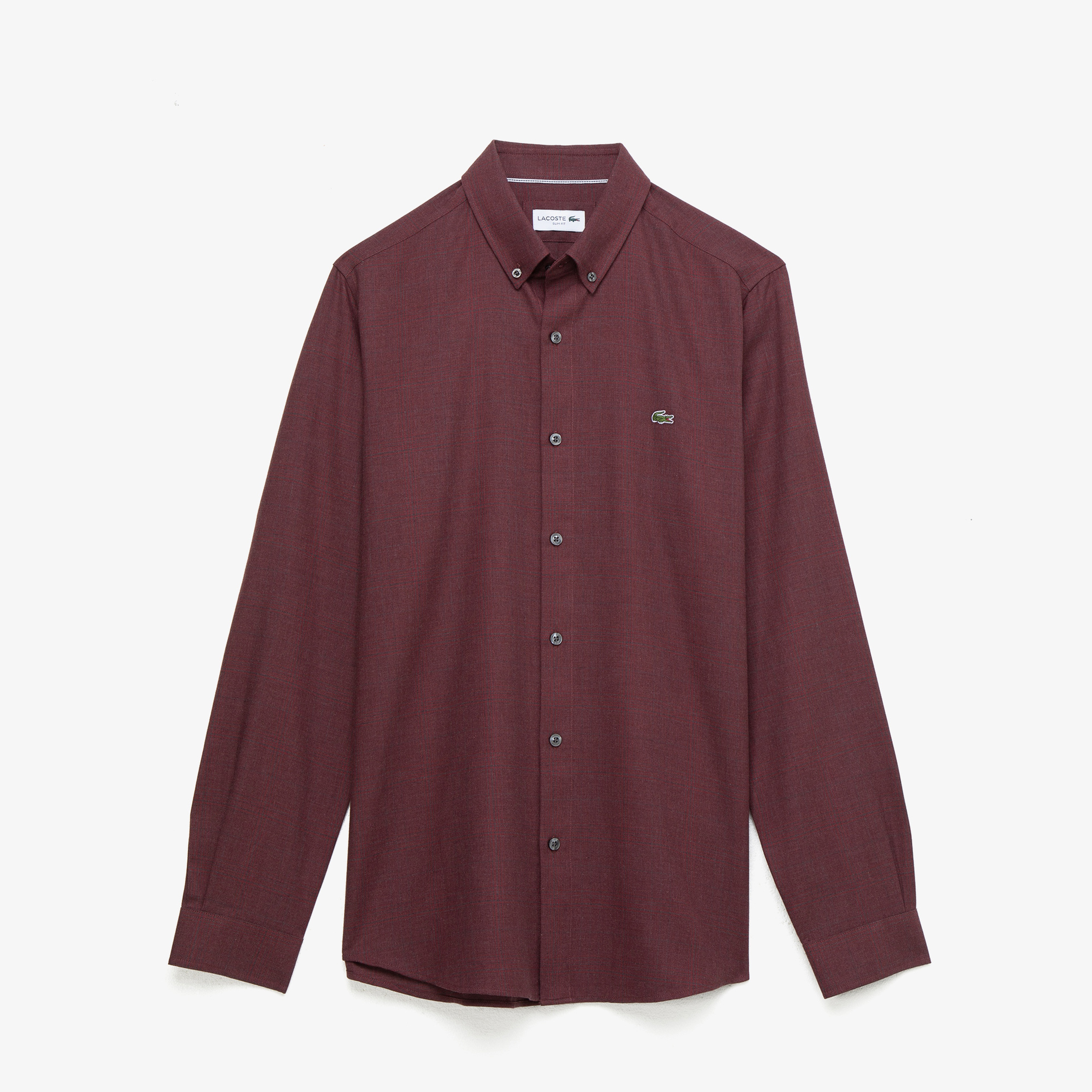 Lacoste Erkek Slim Fit Bordo Gömlek