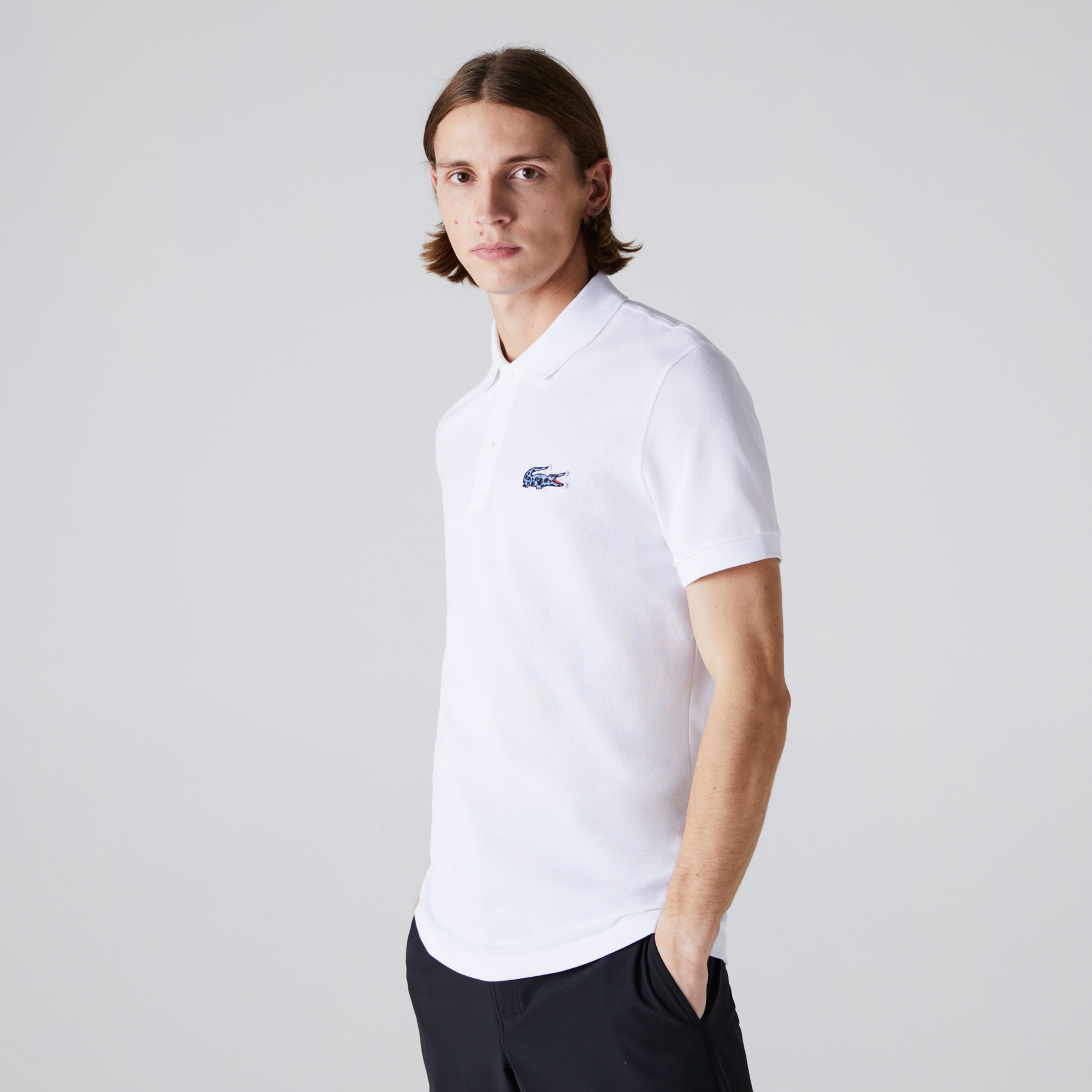 Lacoste x National Geographic Erkek Regular Fit Beyaz Polo2