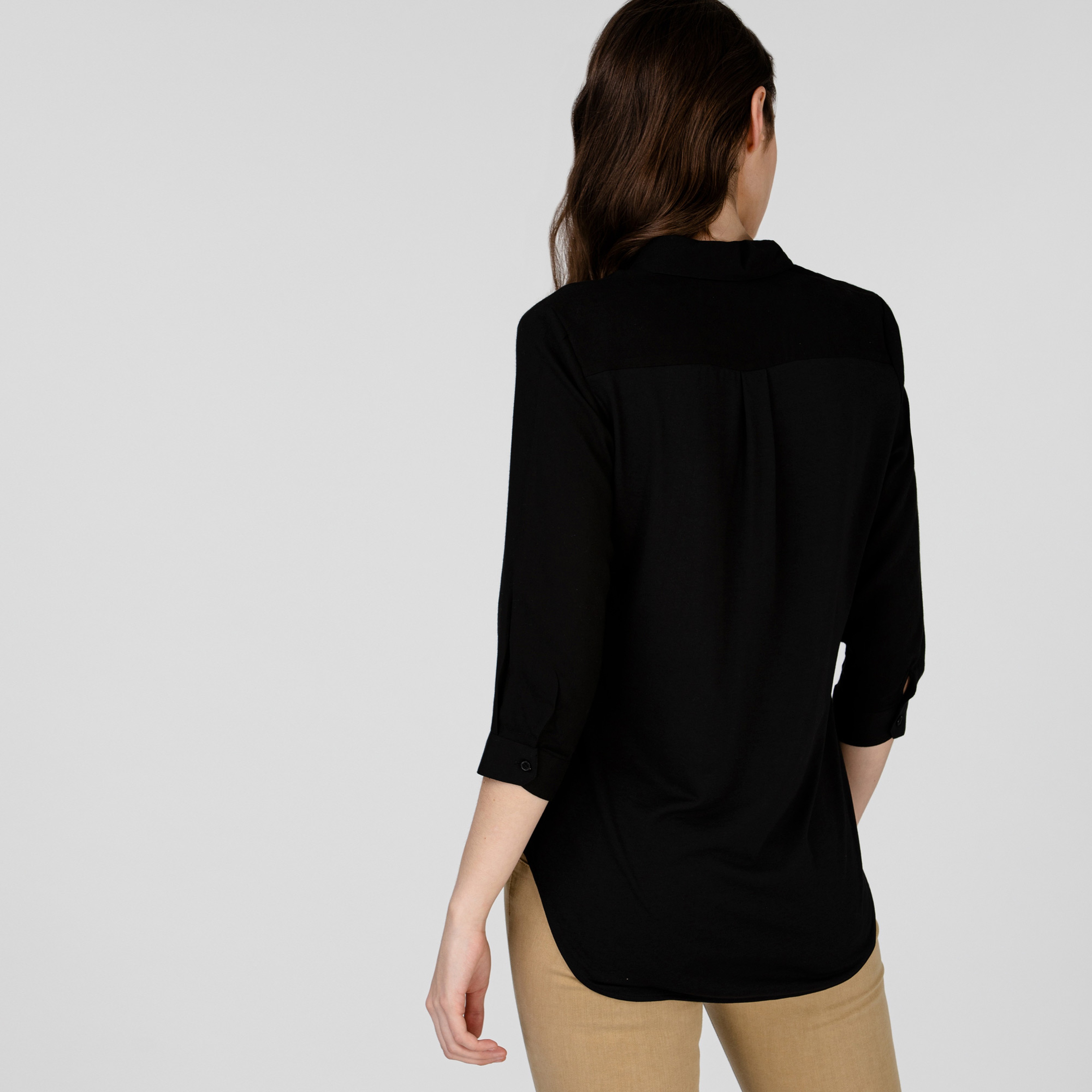 Lacoste Kadın Siyah Gömlek