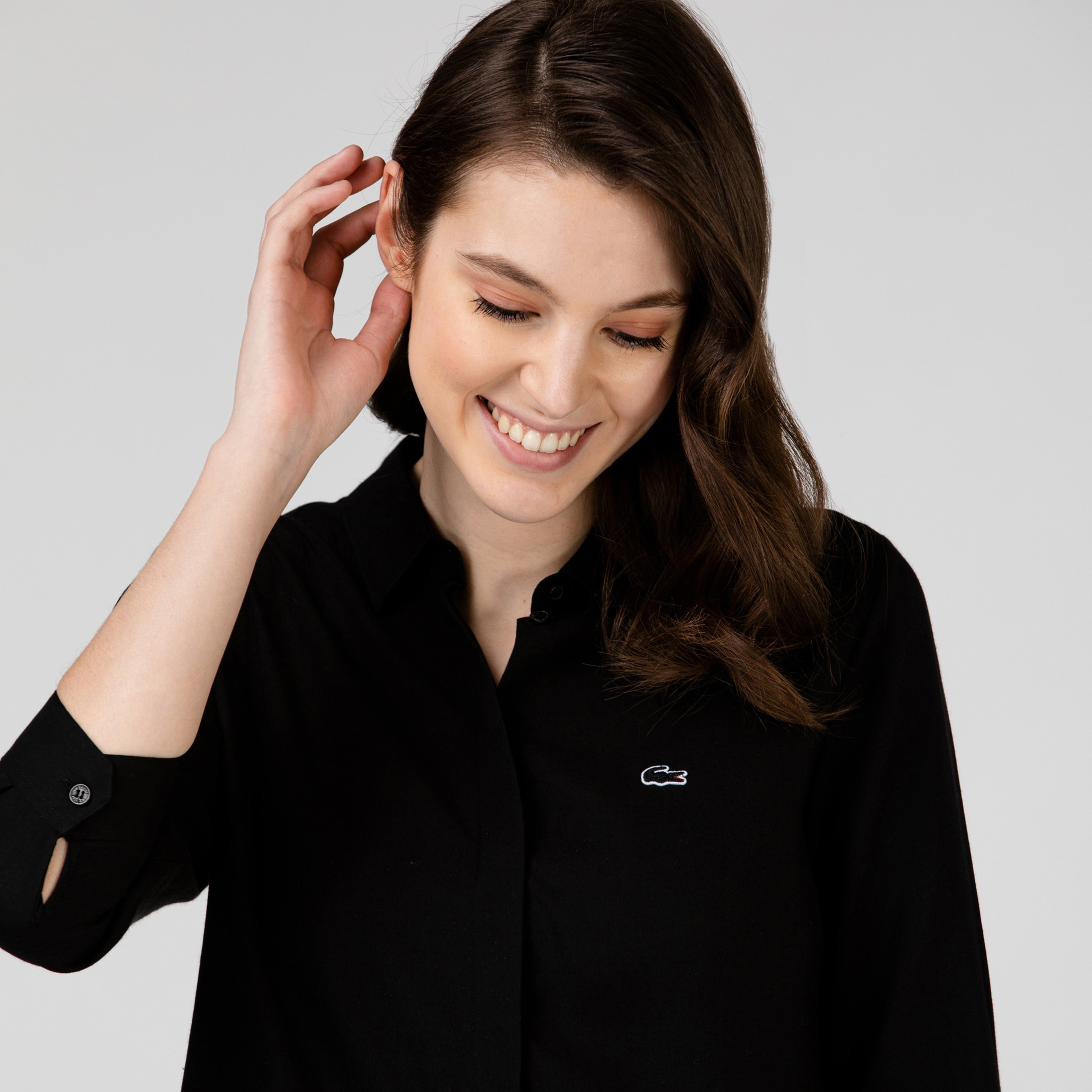 Lacoste Kadın Siyah Gömlek