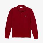 L.12.12 Erkek Classic Fit Uzun Kollu Bordo Polo