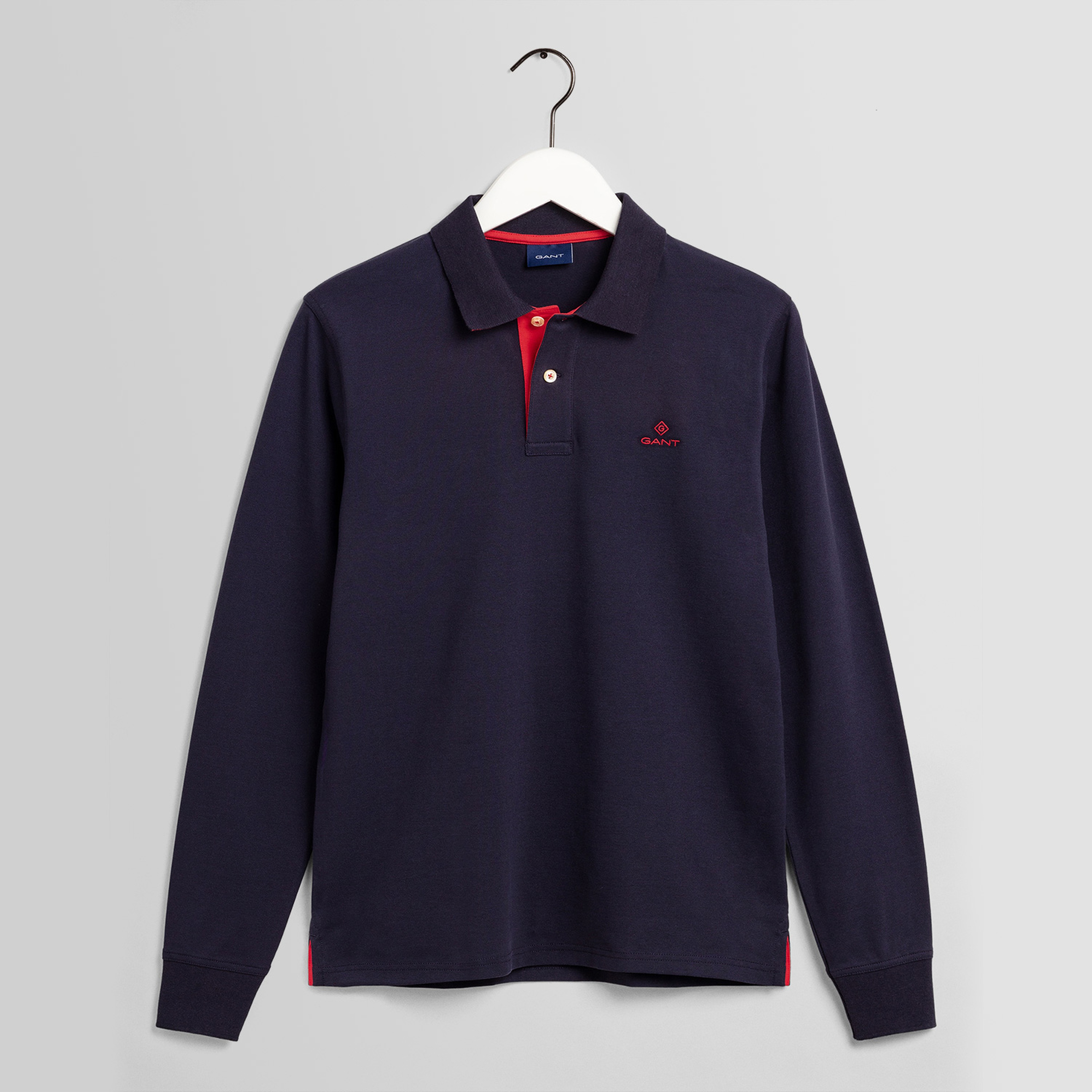 Gant Erkek Lacivert Regular Fit Uzun Kollu Polo