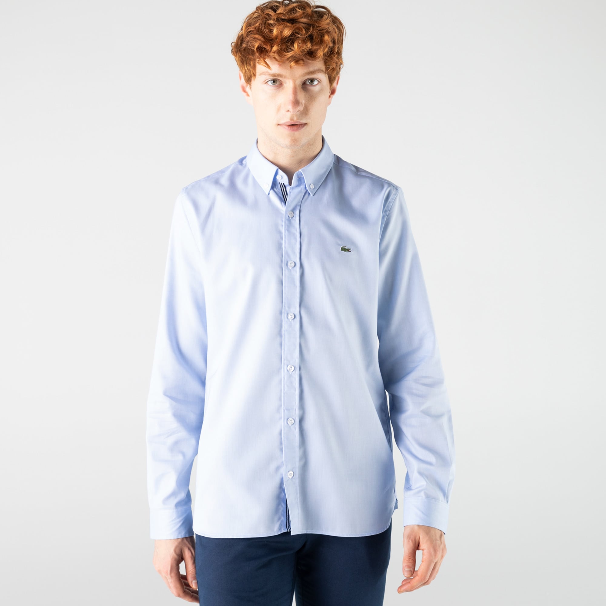 Lacoste Erkek Slim Fit Mavi Gömlek