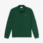 L.12.12 Erkek Classic Fit Uzun Kollu Koyu Yeşil Polo