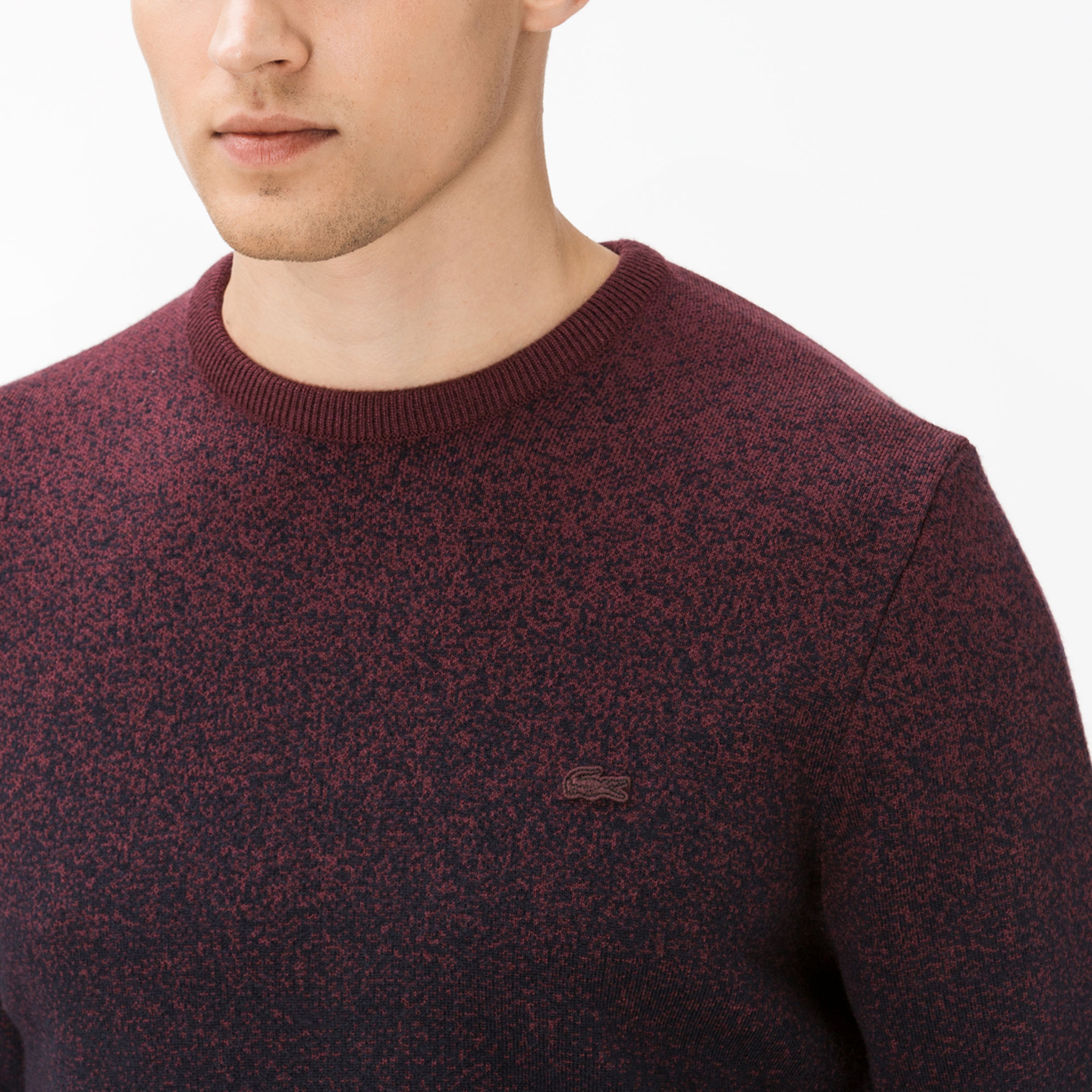 Lacoste Erkek Bordo Bisiklet Yaka Triko Kazak