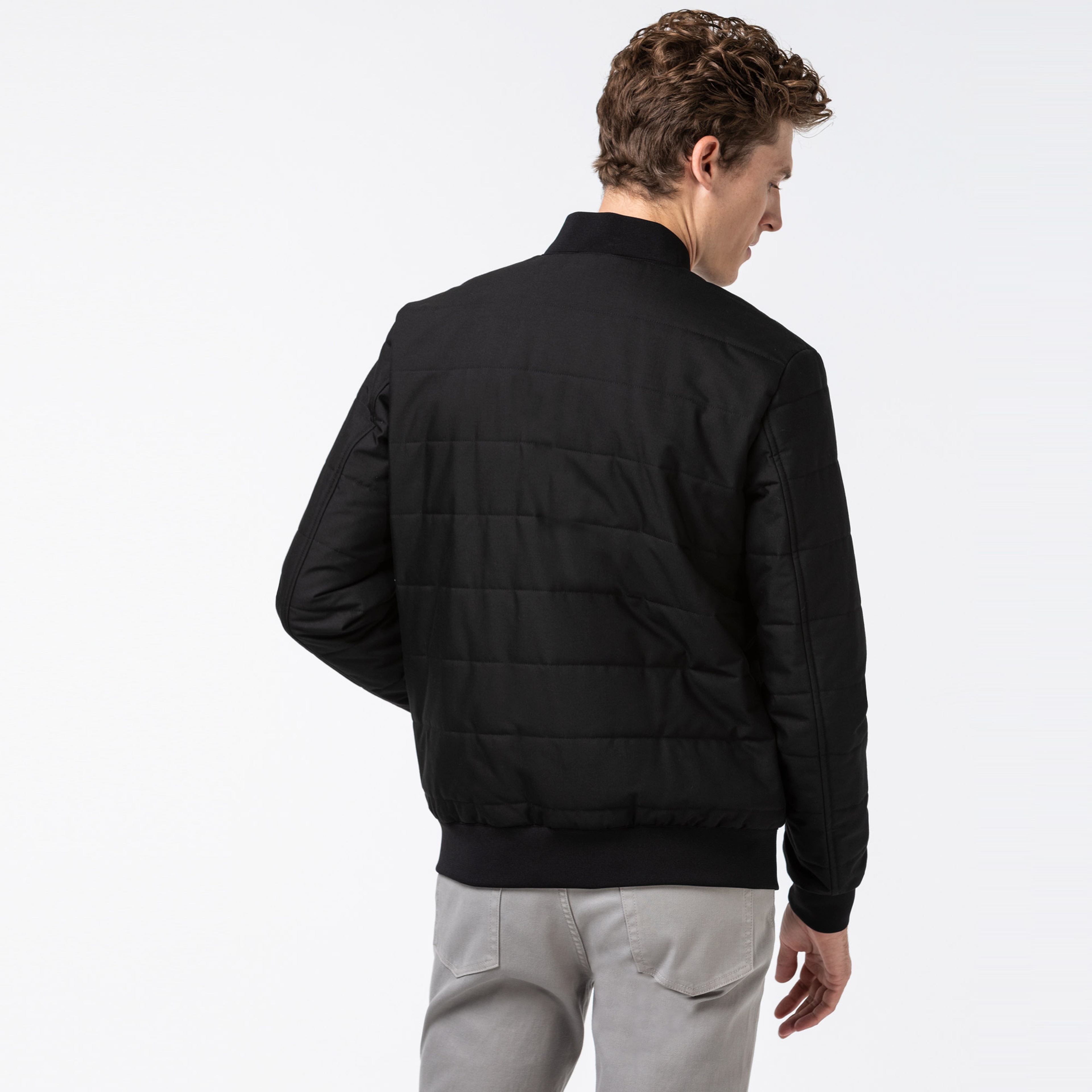 Lacoste Erkek Siyah Kapitone Mont