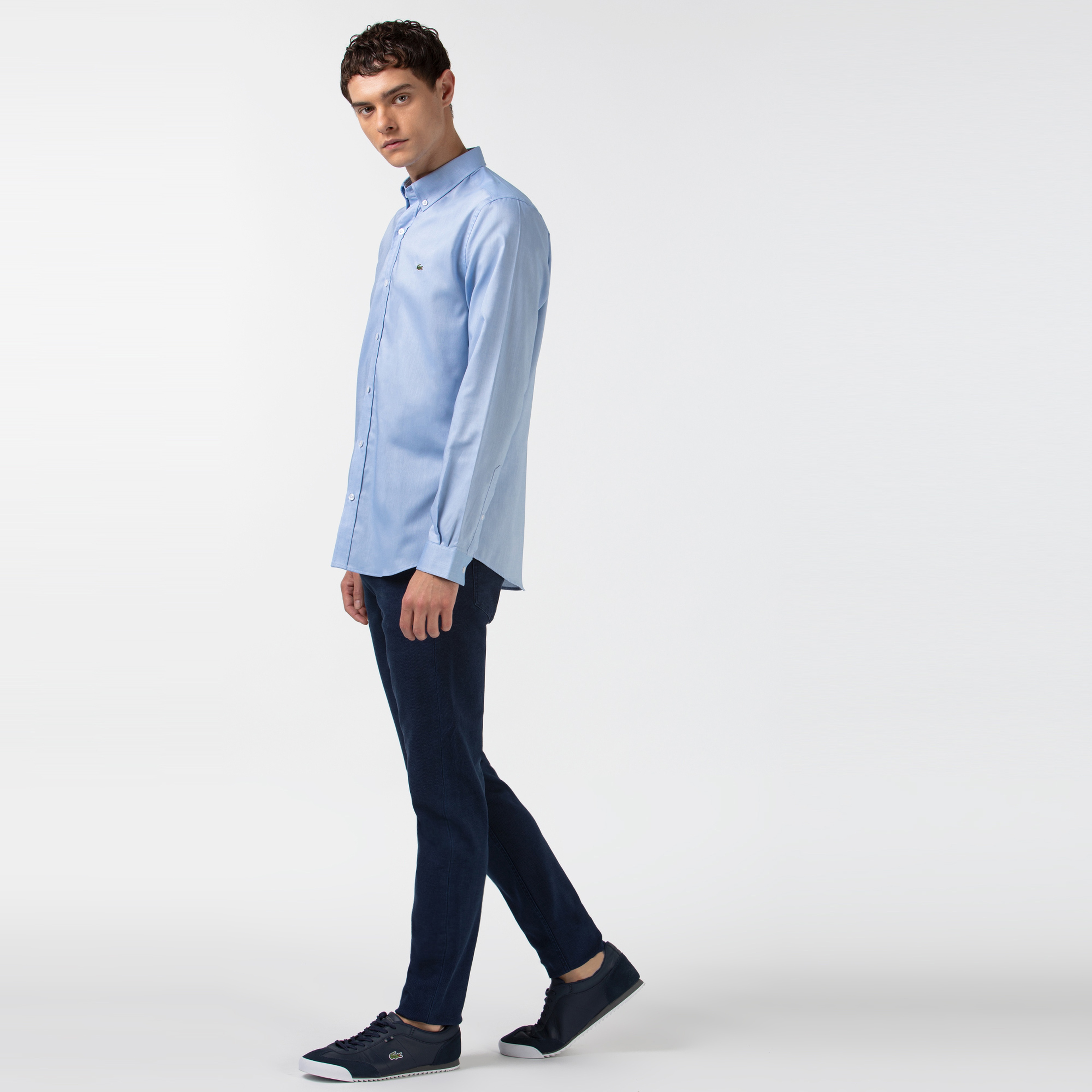 Lacoste Erkek Slim Fit Lacivert Denim Pantolon