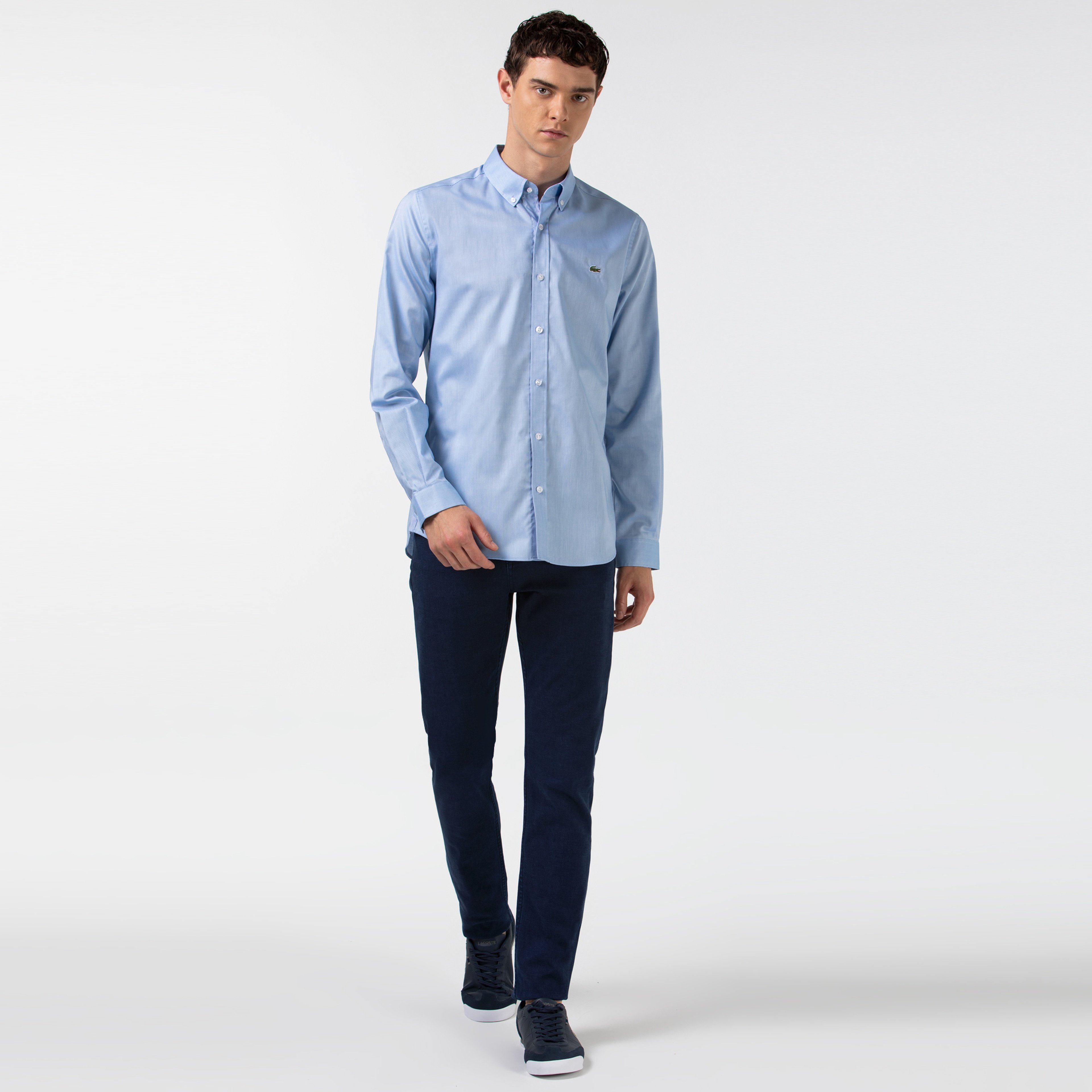 Lacoste Erkek Slim Fit Lacivert Denim Pantolon