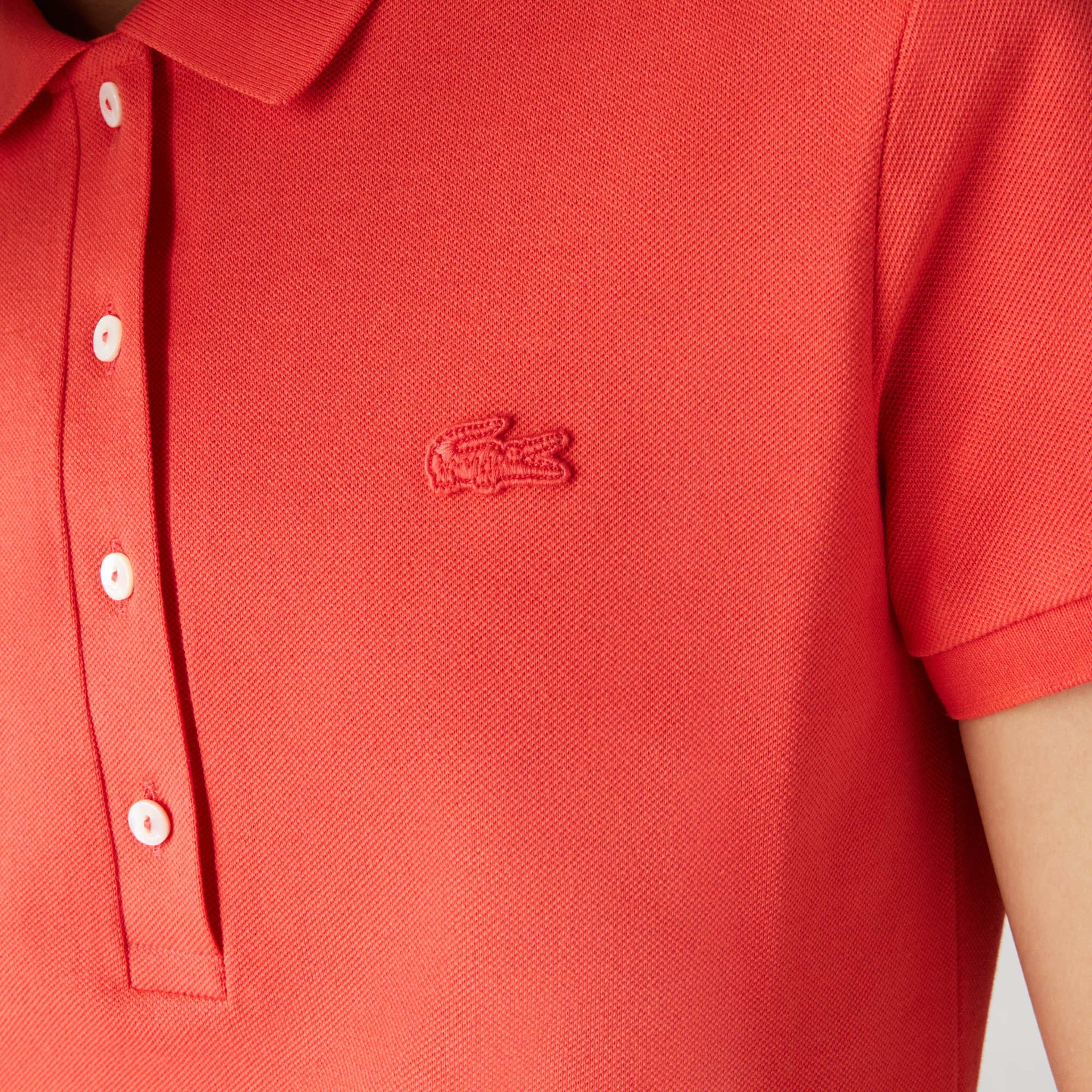 Lacoste Kadın Kırmızı Polo Yaka Elbise