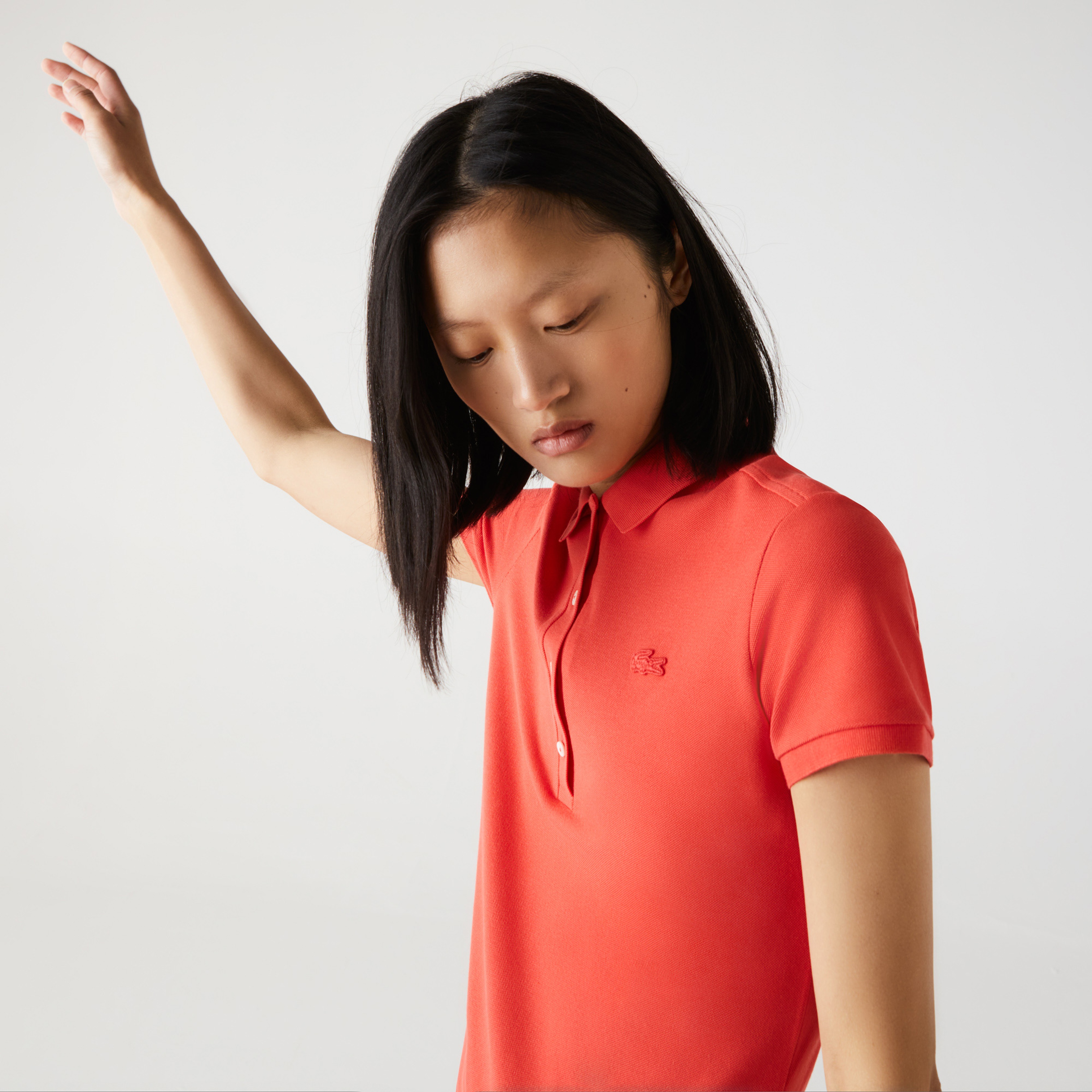 Lacoste Kadın Kırmızı Polo Yaka Elbise