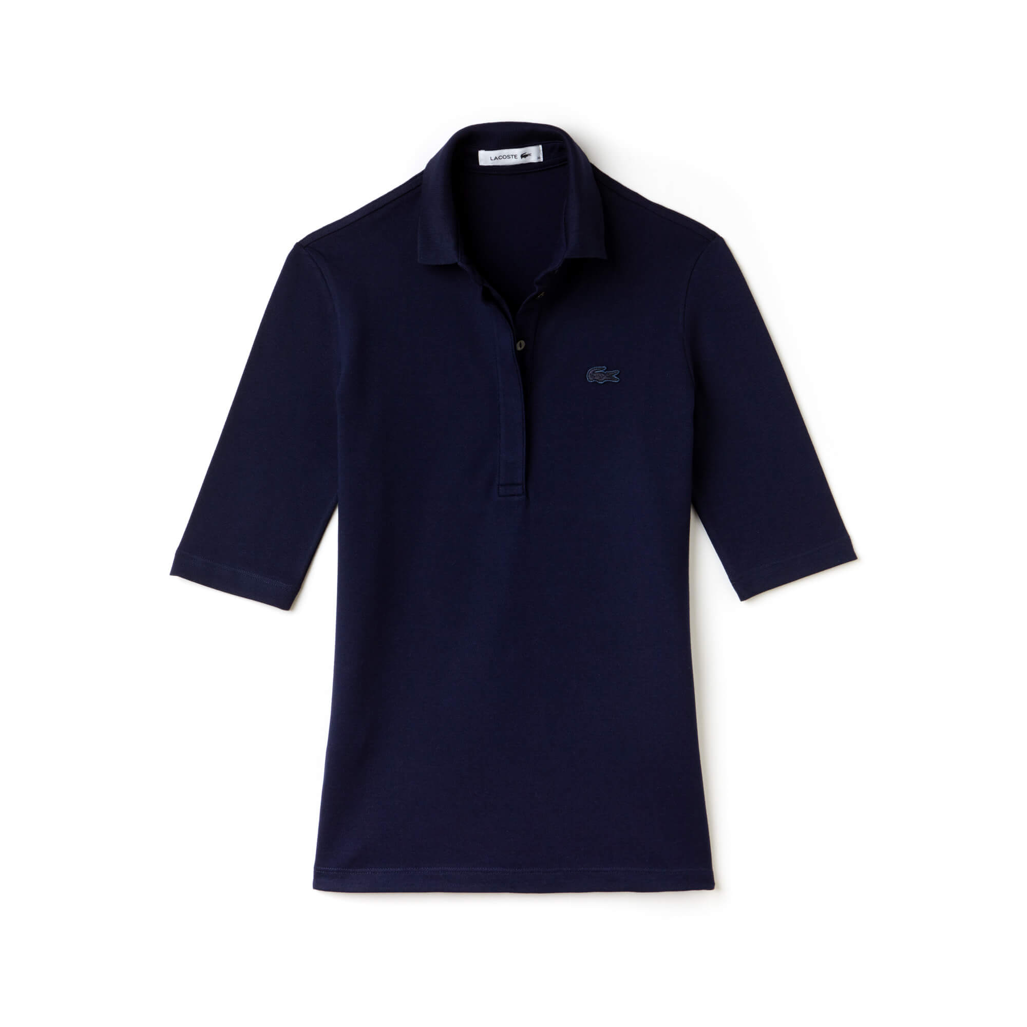 Lacoste Kadın Slim Fit Lacivert Polo