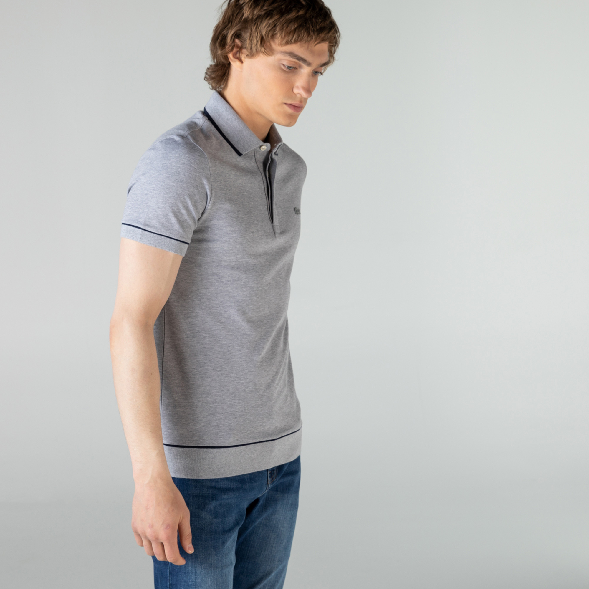 Lacoste Erkek Regular Fit Gri Polo