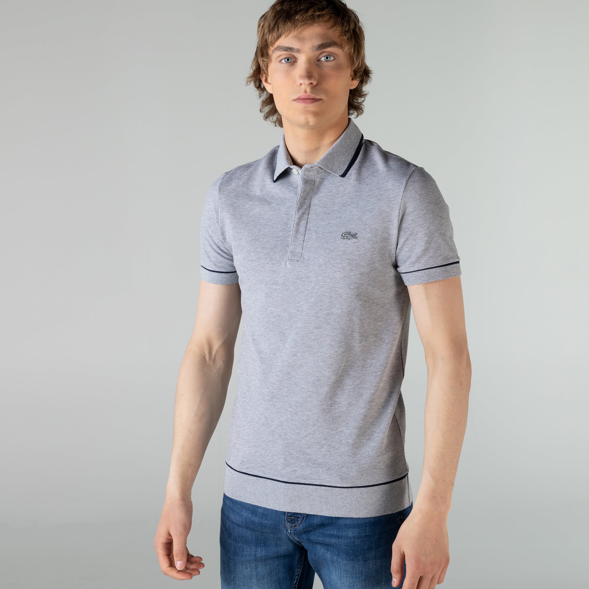 Lacoste Erkek Regular Fit Gri Polo