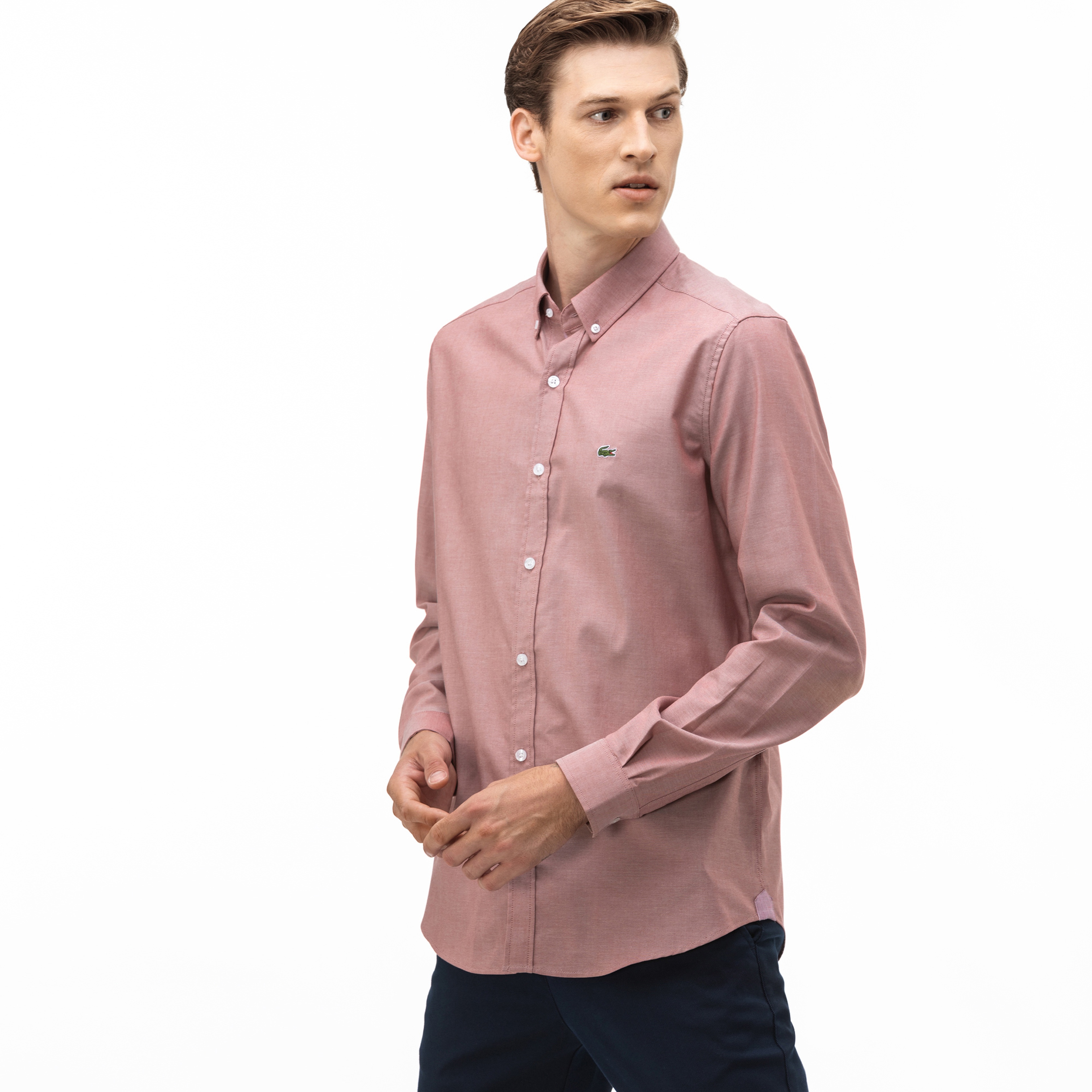 Lacoste Erkek Slim Fit Pembe Gömlek