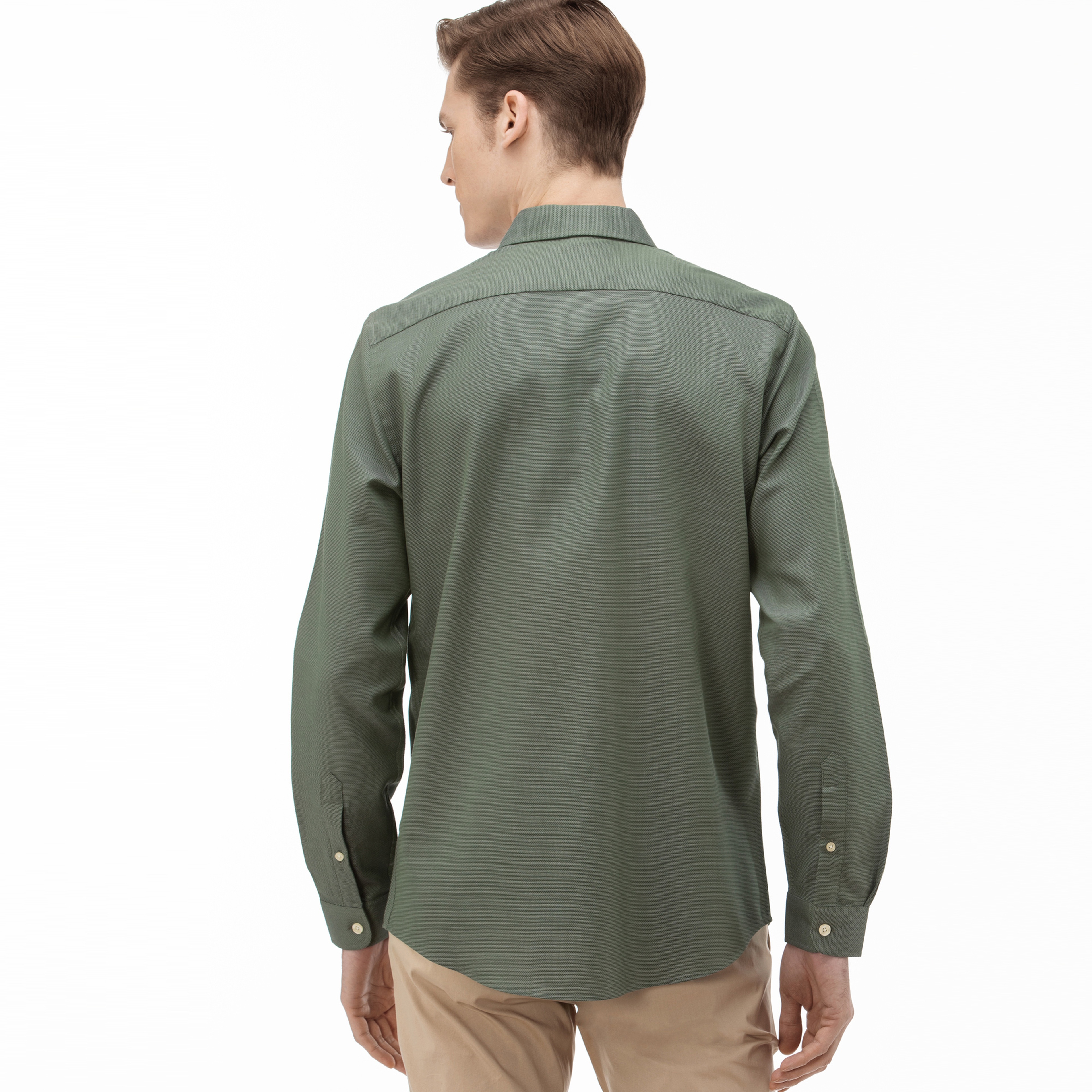 Lacoste Erkek Slim Fit Yeşil Gömlek