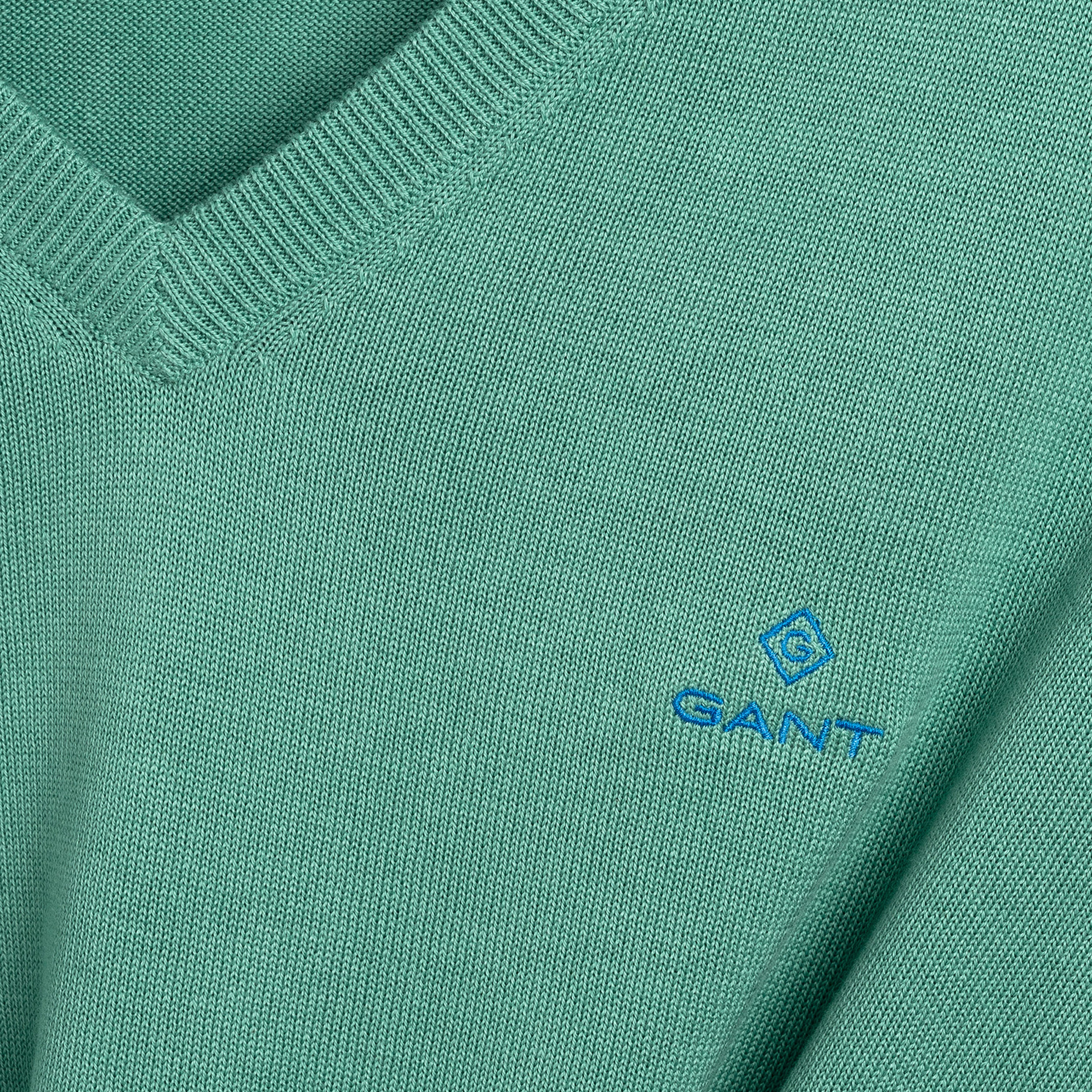 GANT Erkek Yeşil V Yaka Triko Kazak