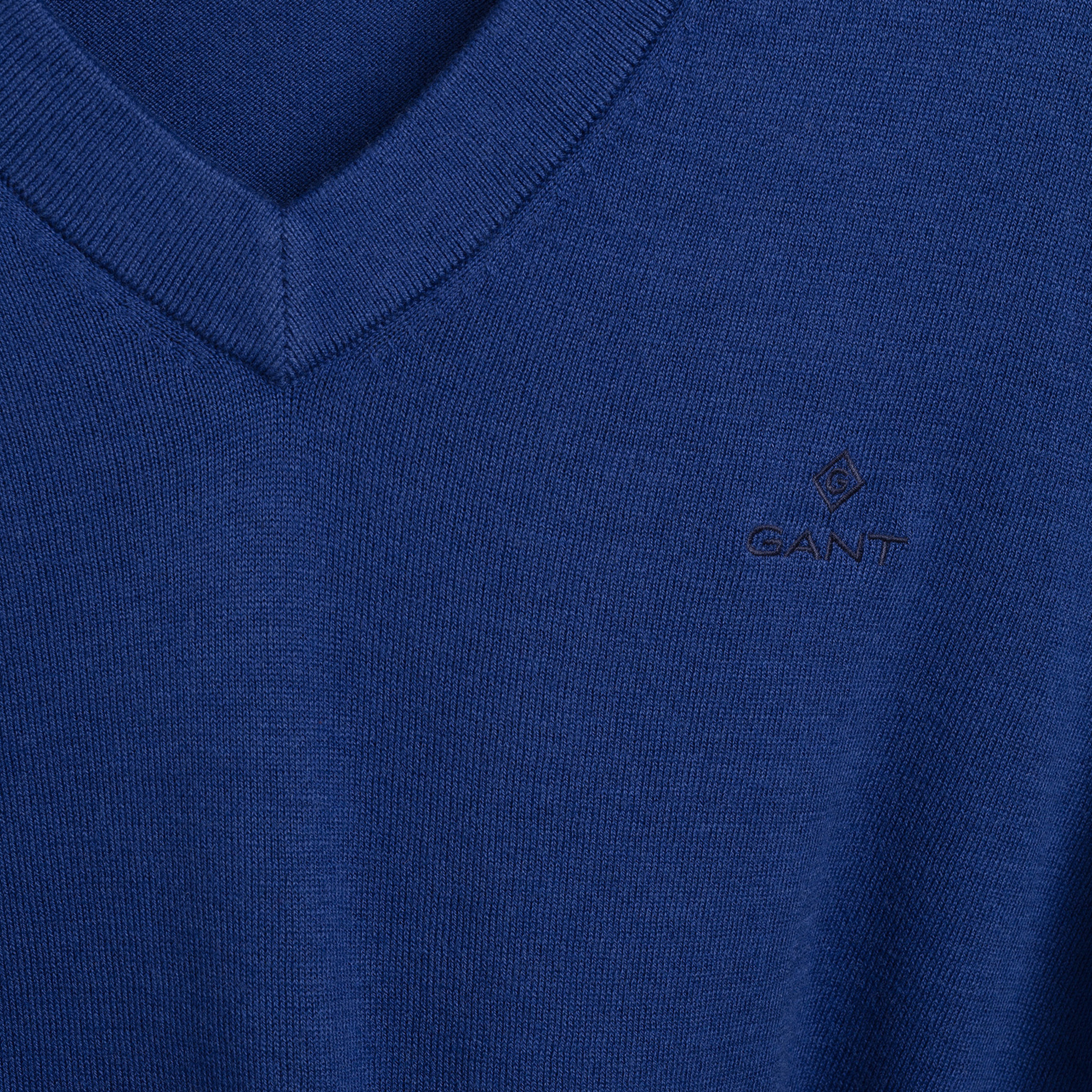 GANT Erkek Mavi V Yaka Triko Kazak