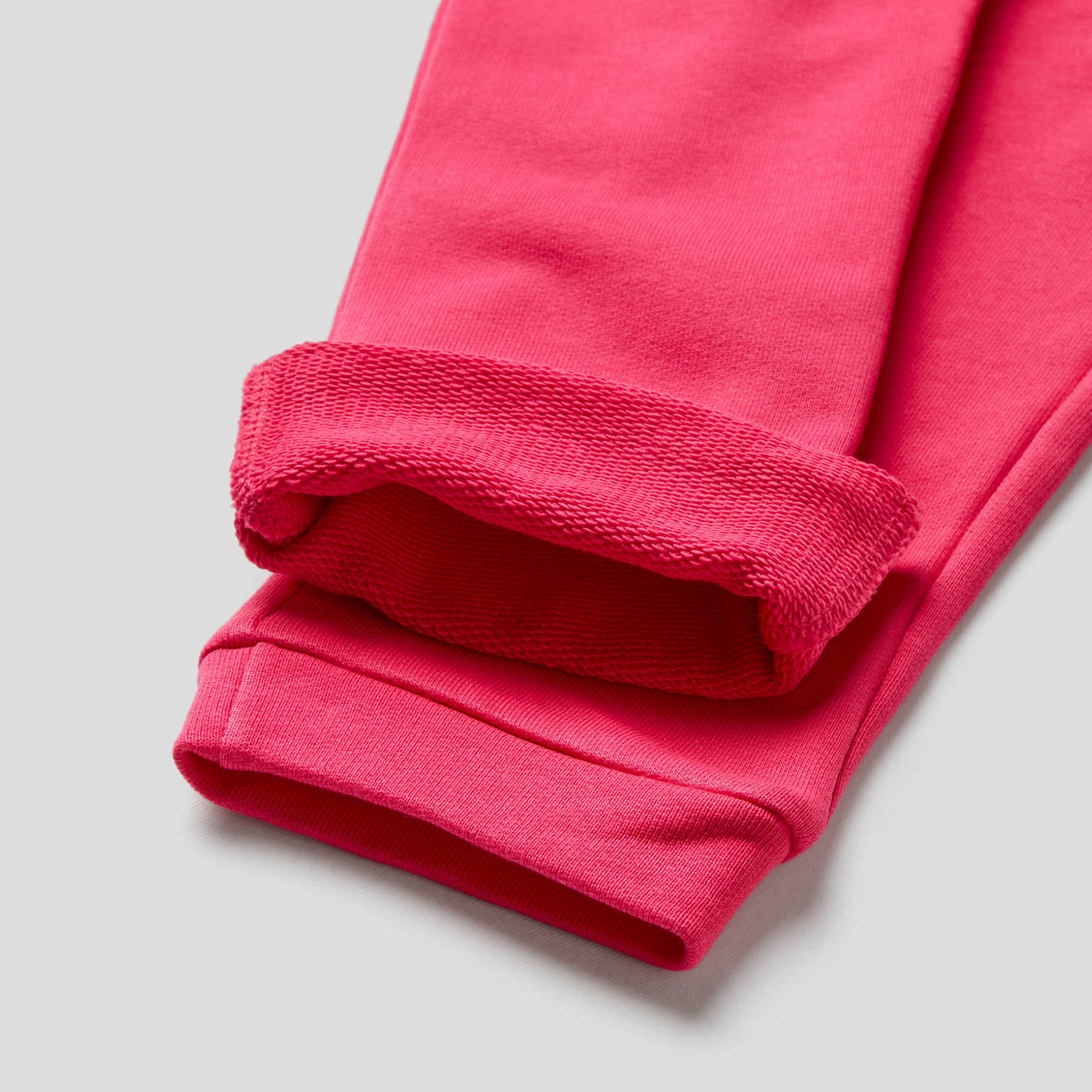 Benetton Logo Kız Çocuk Pembe Eşofman Altı