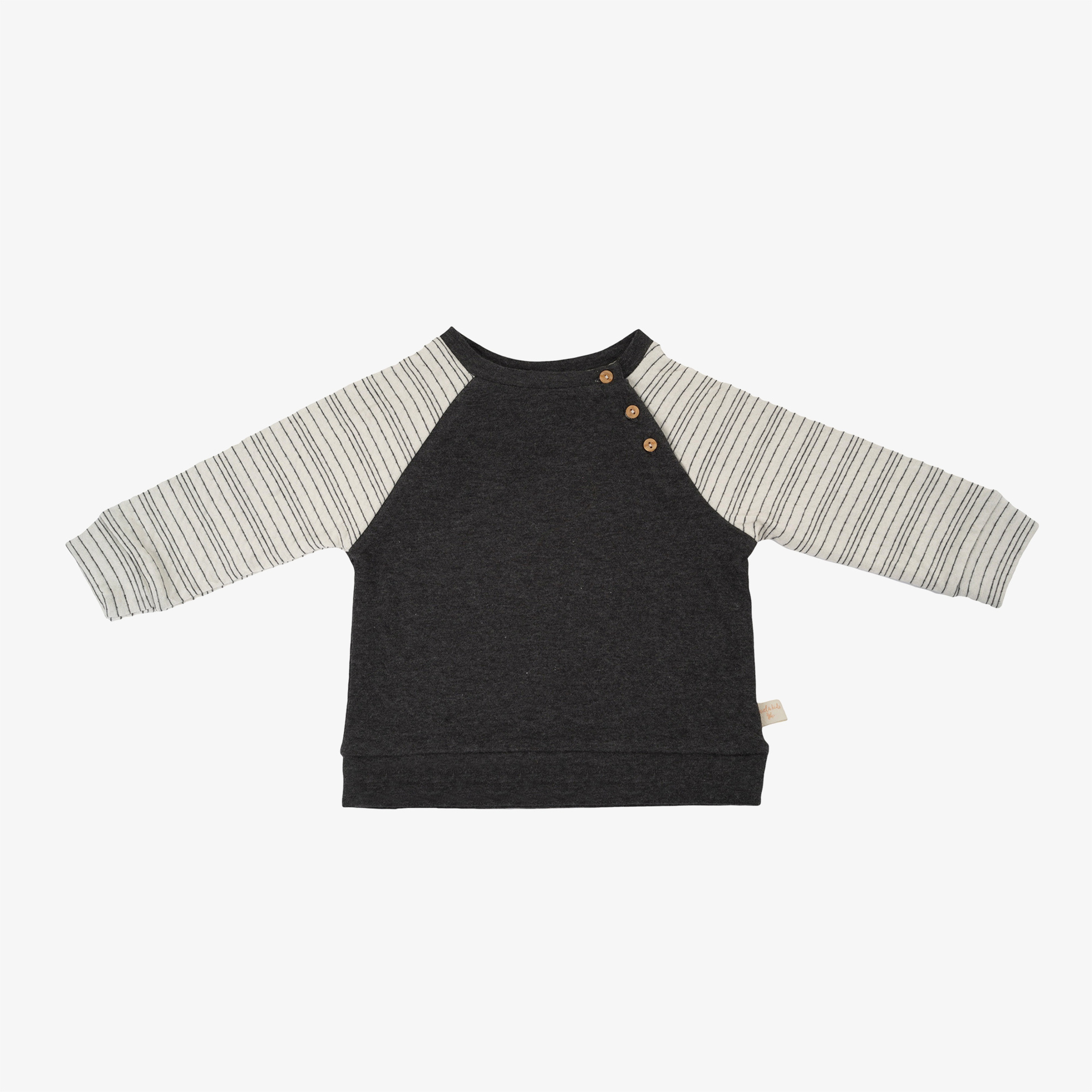 Miela Kids Cozy Stripes Gri Çocuk Sweatshirt