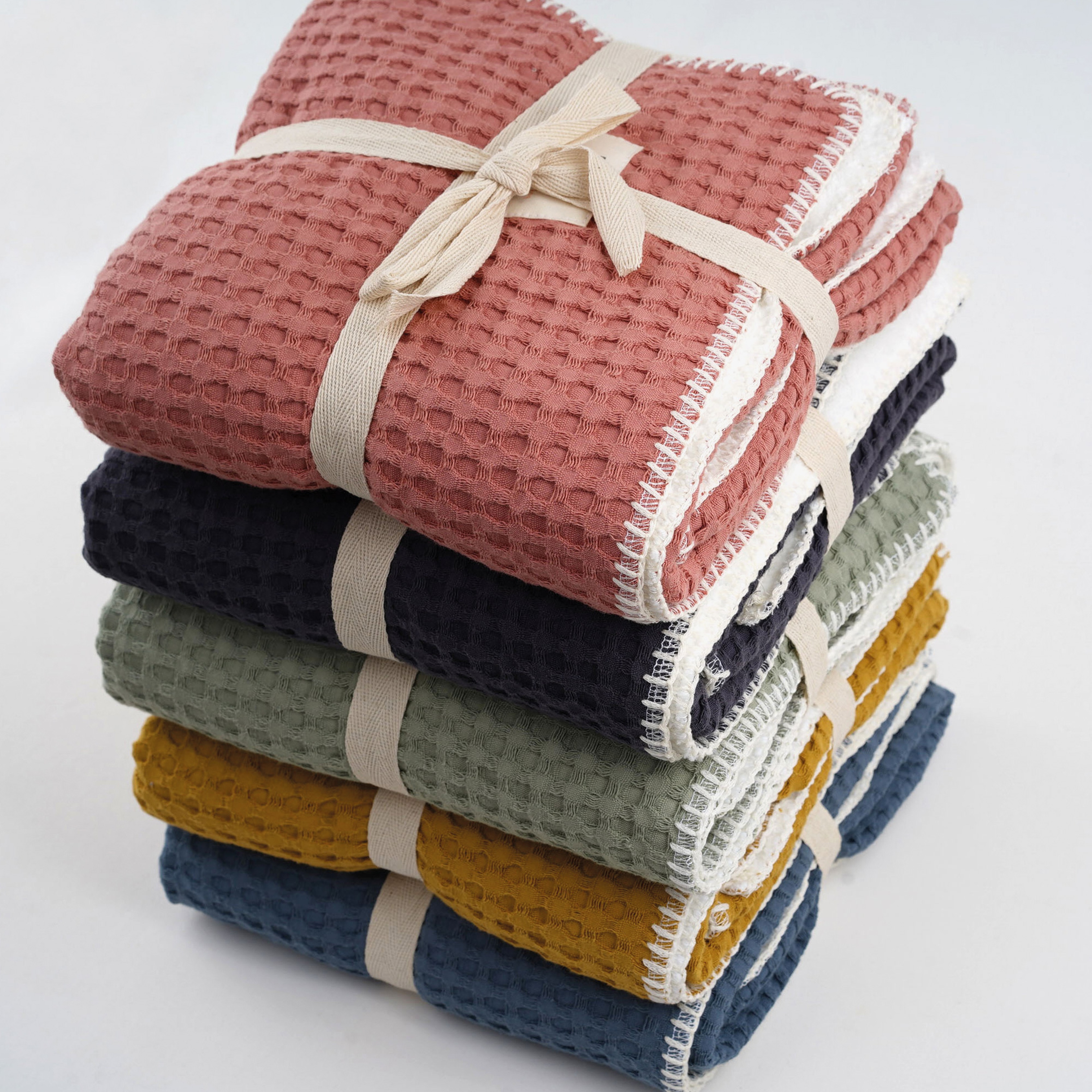 Miela Kids Waffle Peluş Battaniye Sage Green