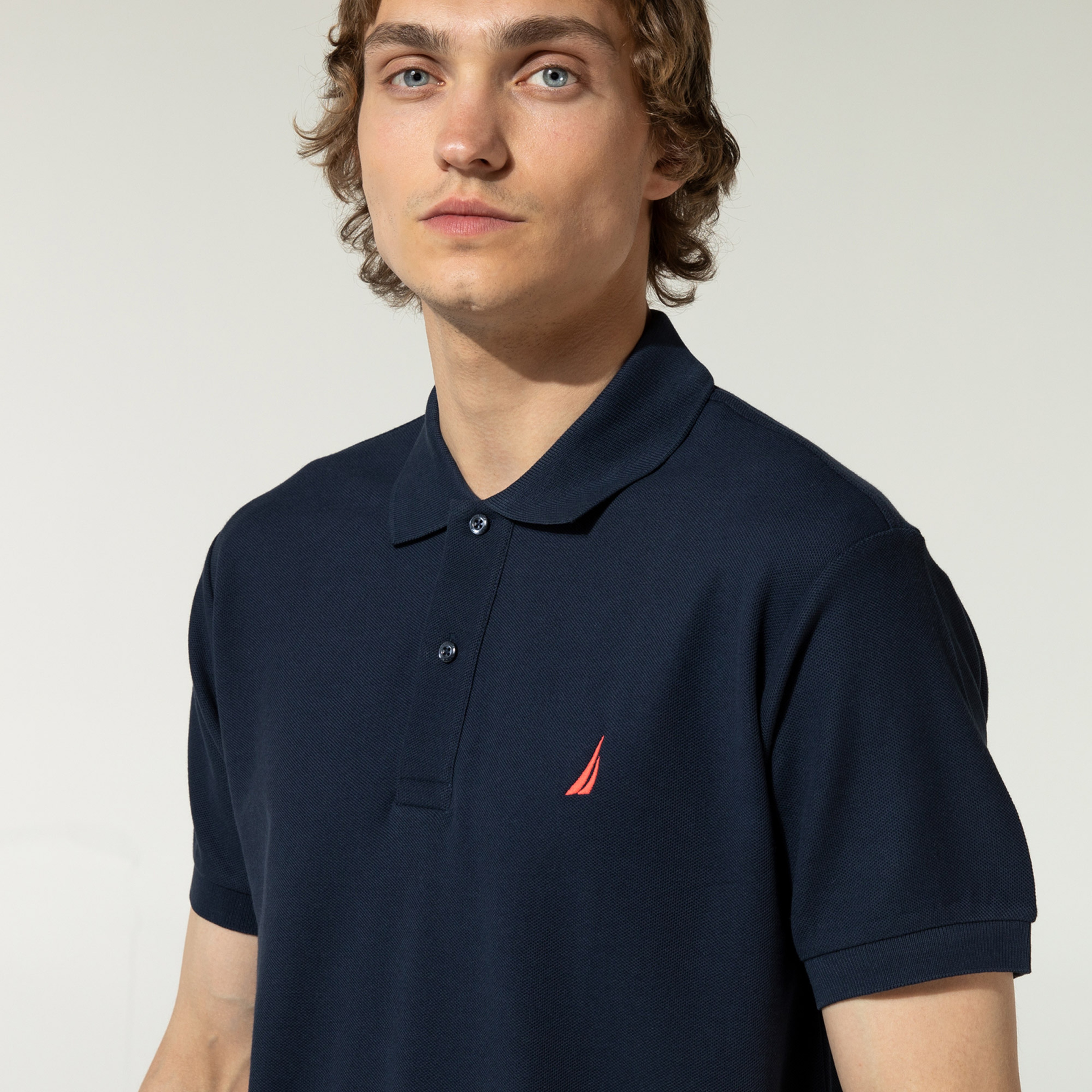 Nautica Erkek Lacivert Kısa Kollu Pamuklu Classic Fit Polo