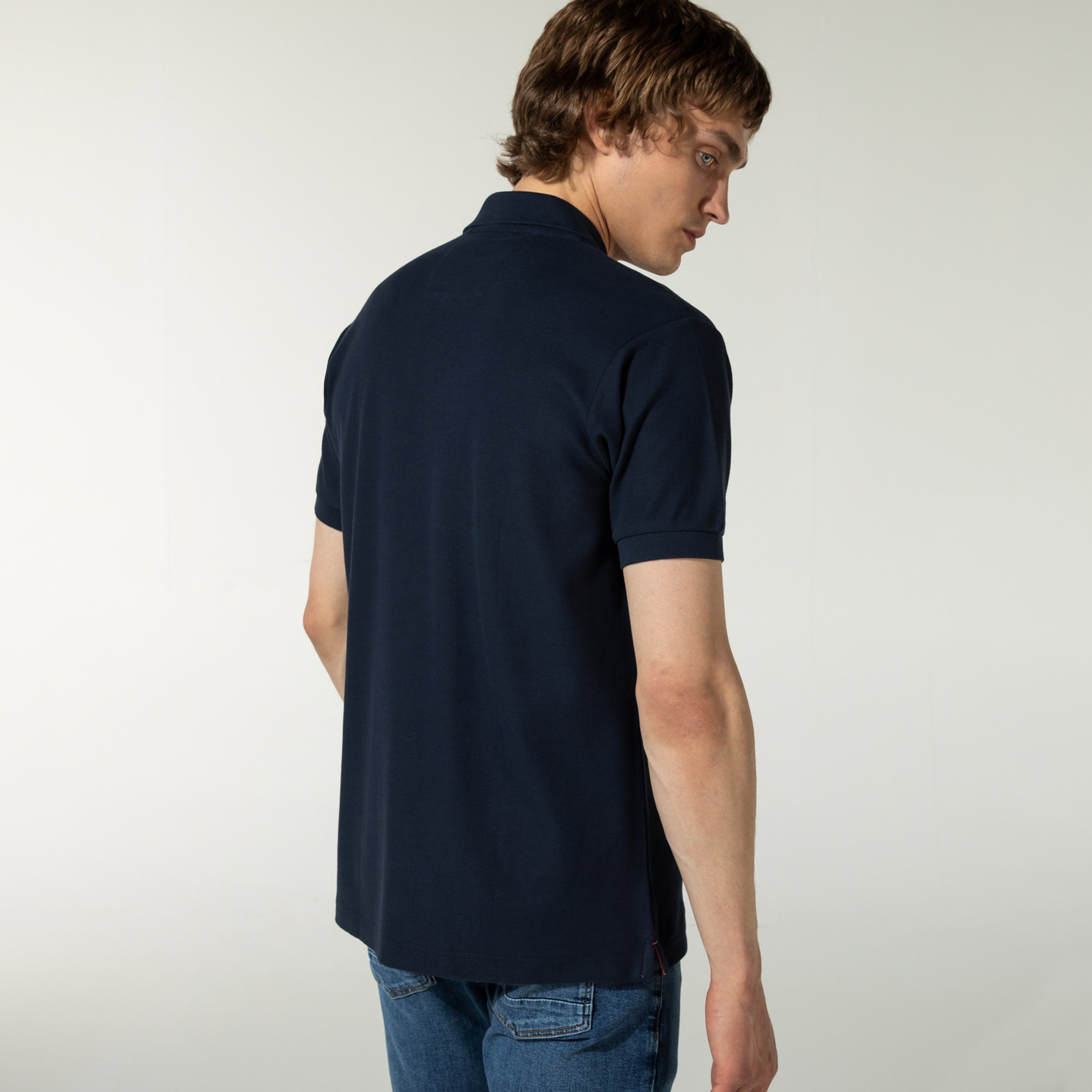 Nautica Erkek Lacivert Kısa Kollu Pamuklu Classic Fit Polo