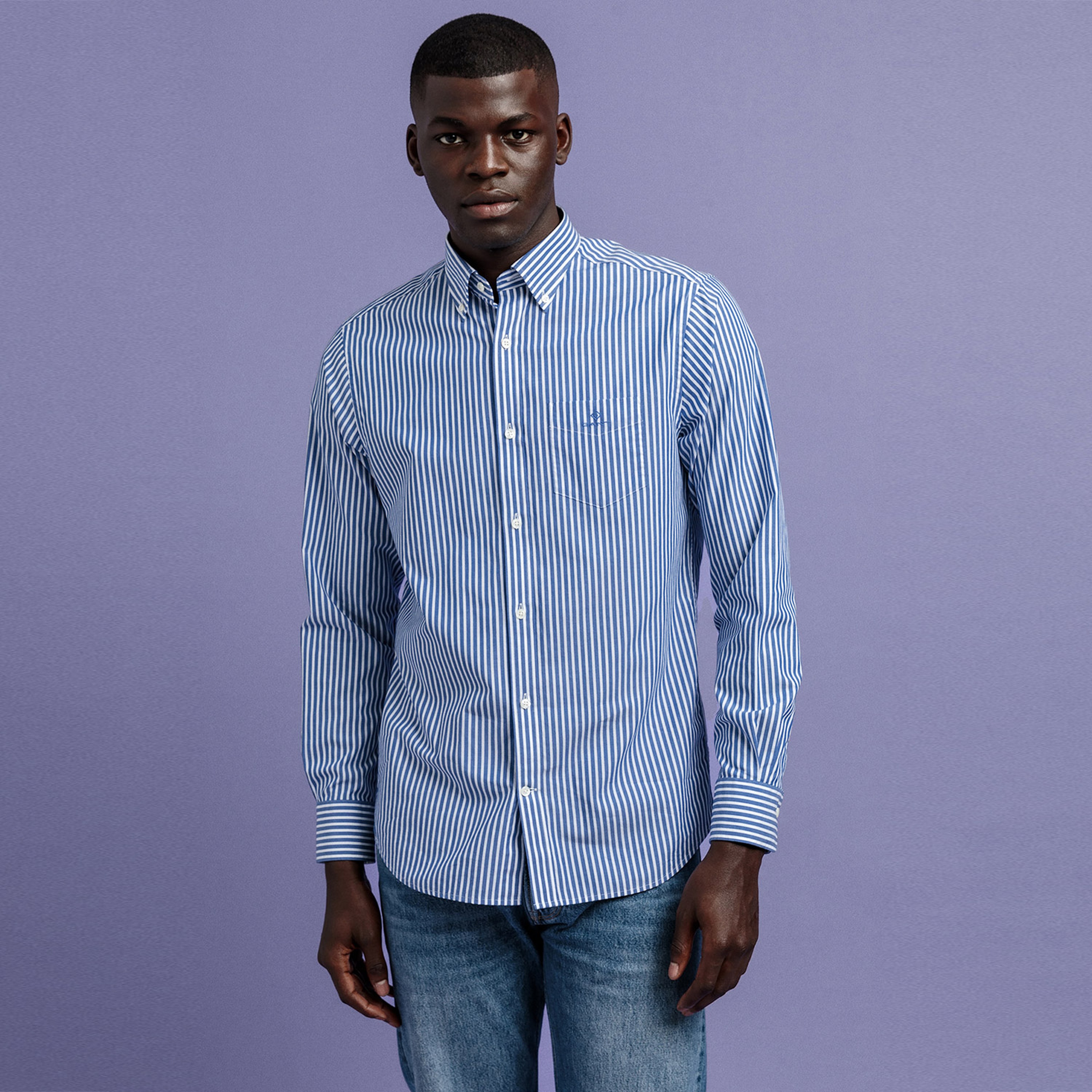GANT Regular Fit Striped Broadcloth Shirt