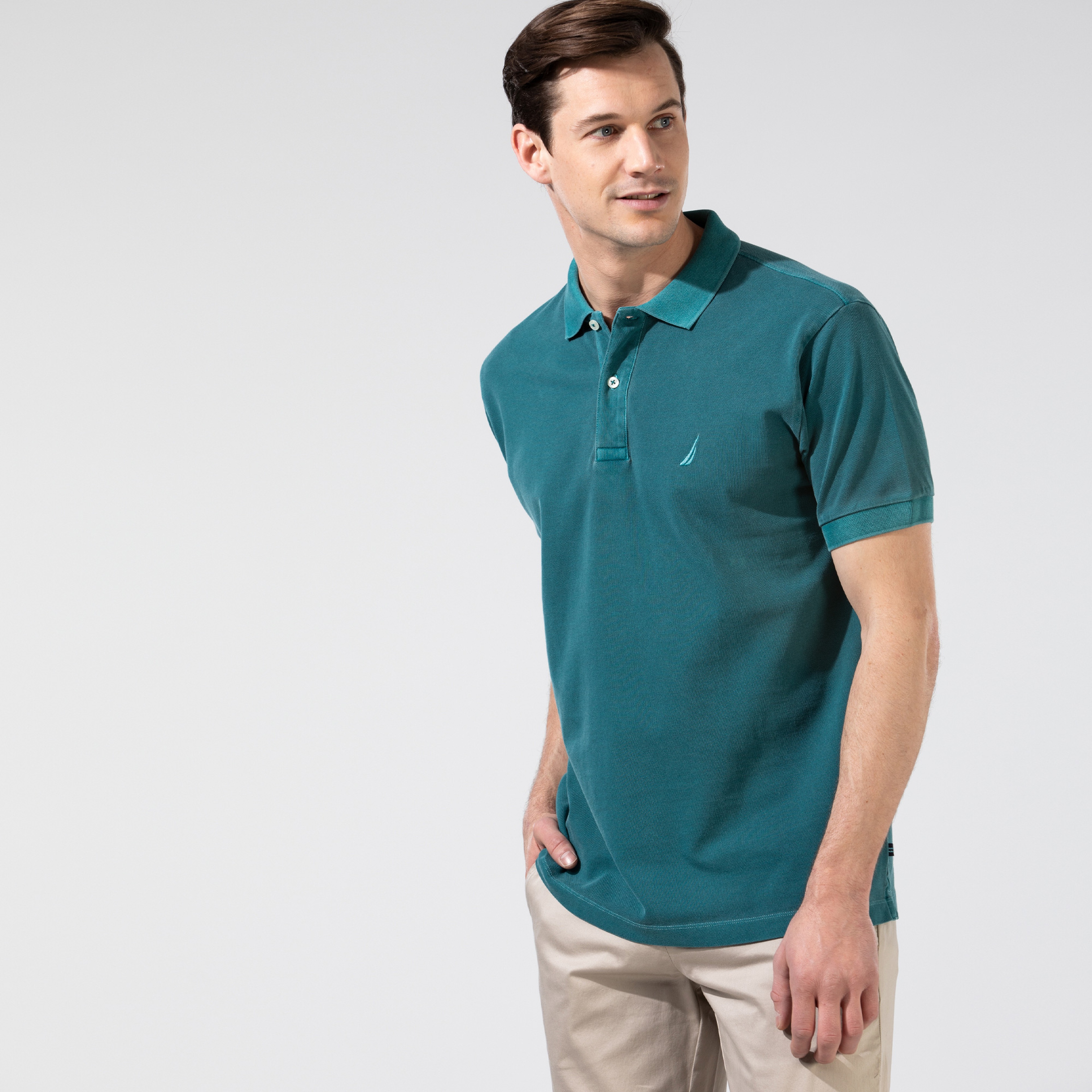 Nautica Erkek Classic Fit Yeşil Polo