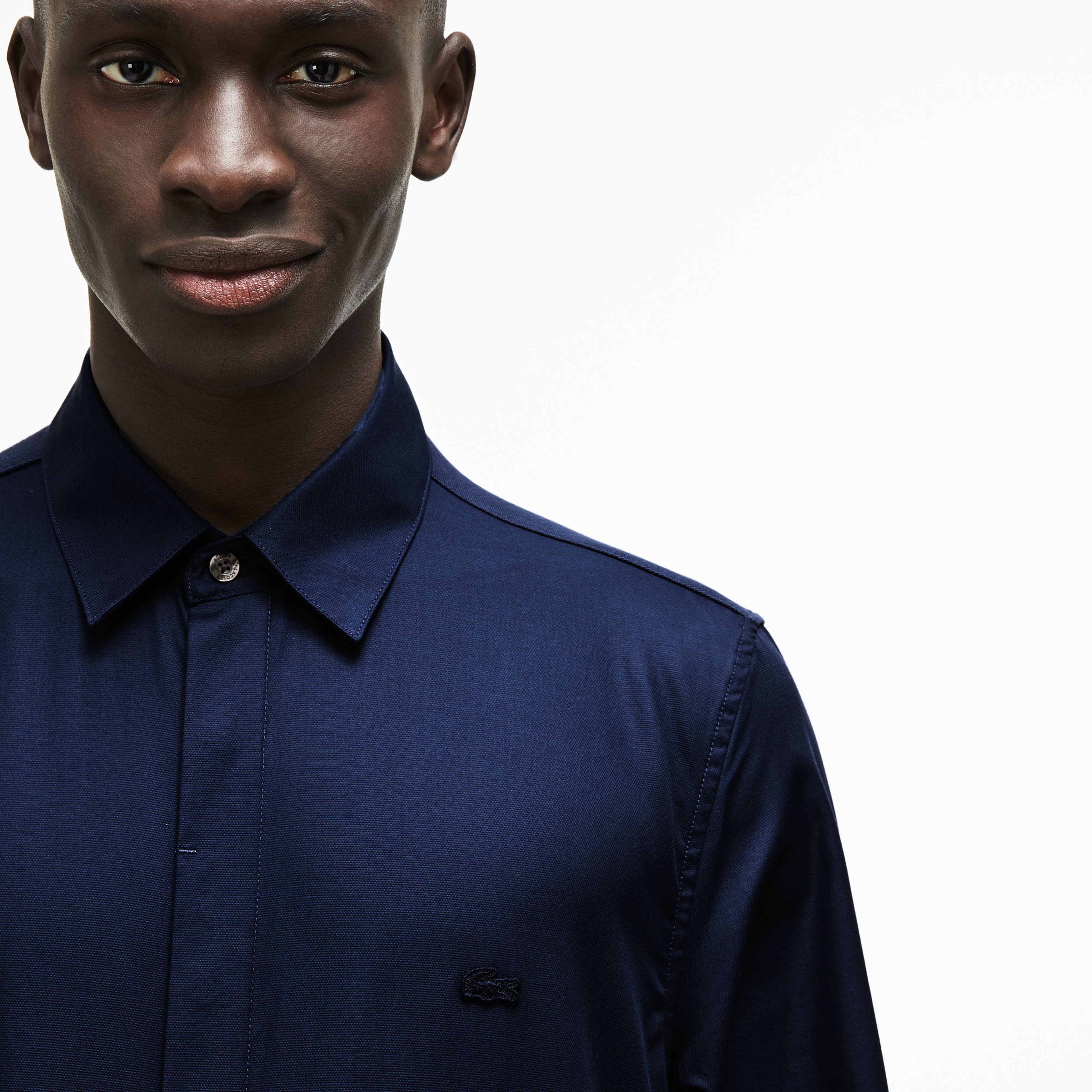 Lacoste Erkek Slim Fit Lacivert Gömlek