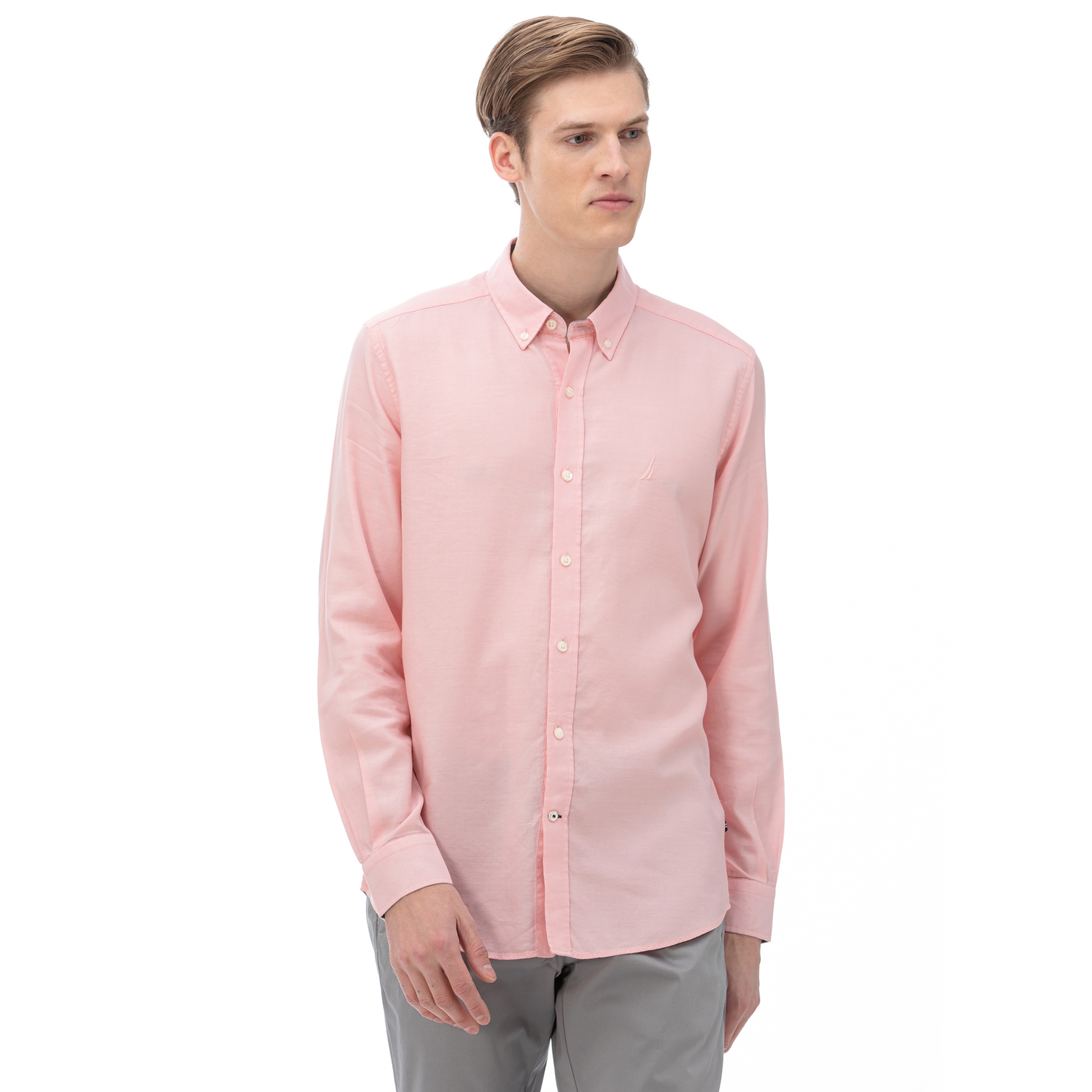 NAUTICA Erkek Slim Fit Pembe Gömlek