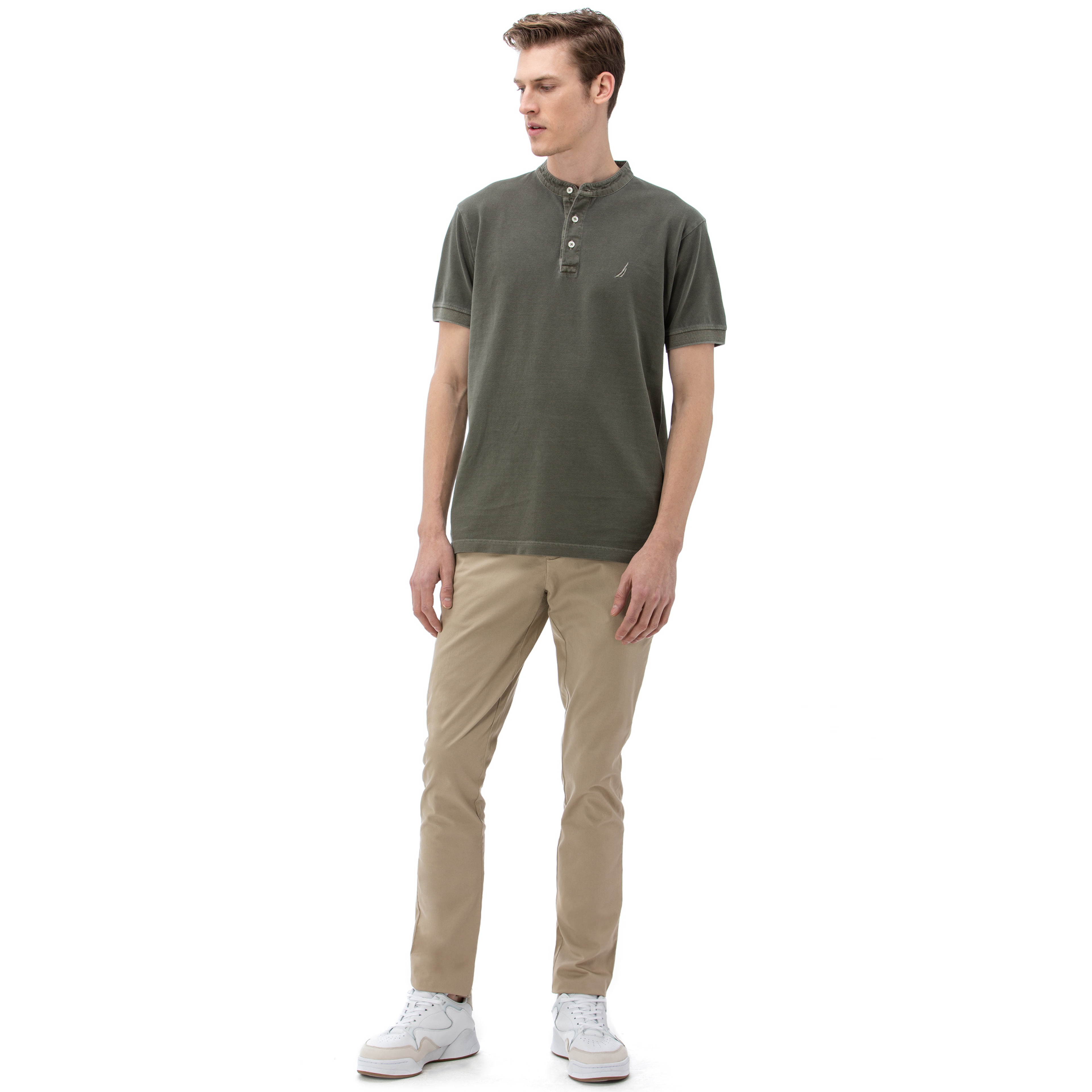 Nautica Erkek Bej Slim Fit Chino Pantolon
