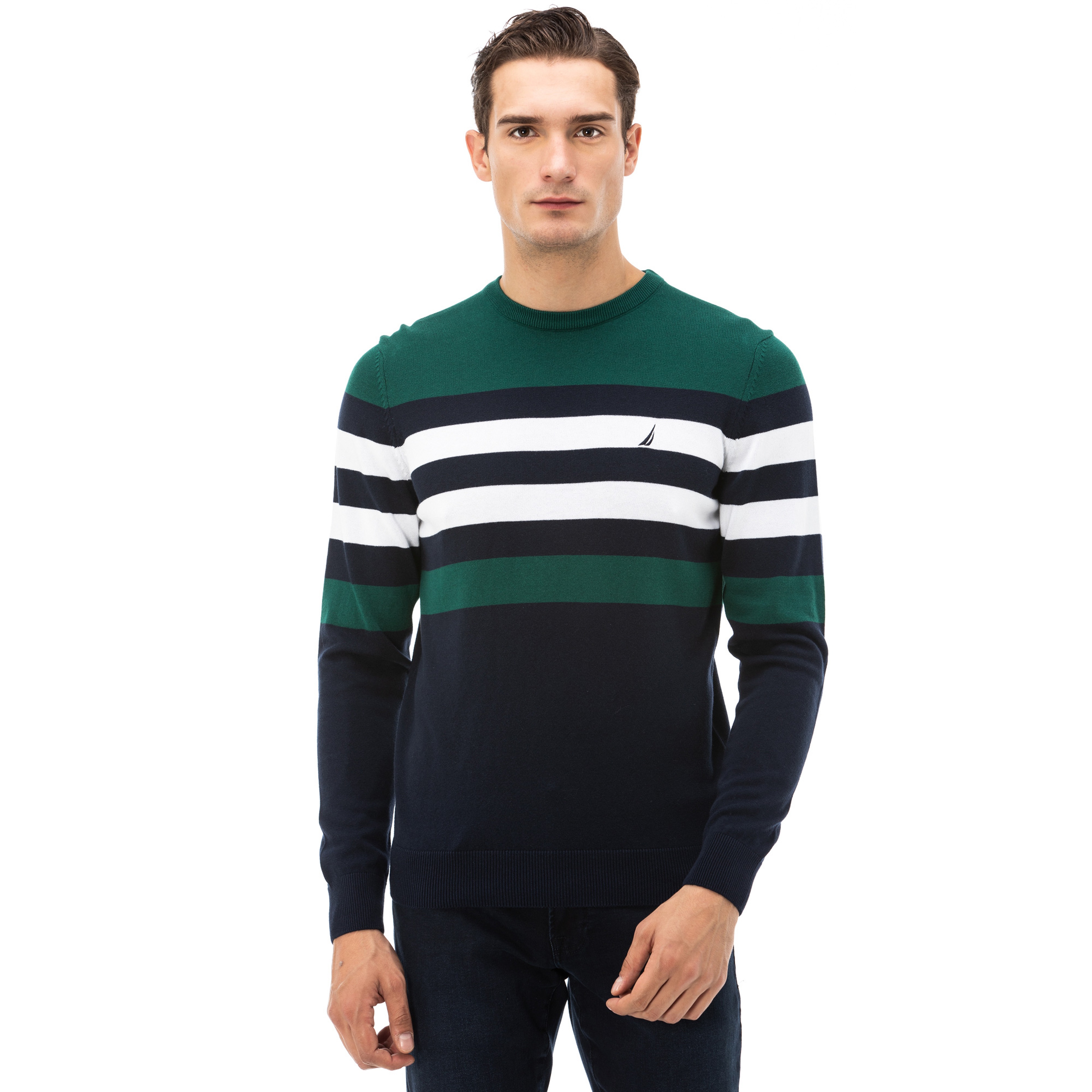 NAUTICA ERKEK YEŞİL TRİKO KAZAK