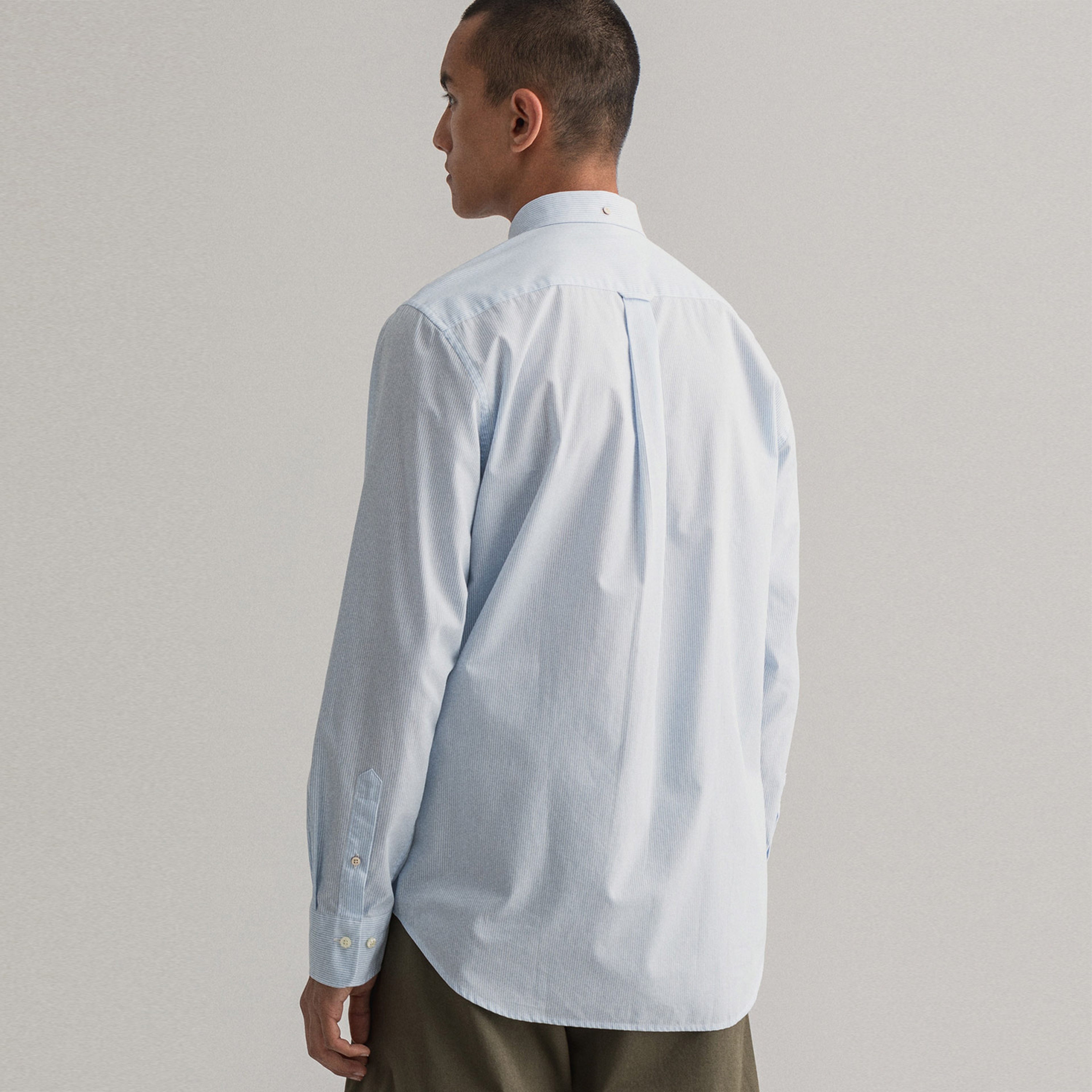 GANT Erkek Mavi Regular Fit Düğmeli Yaka Gömlek